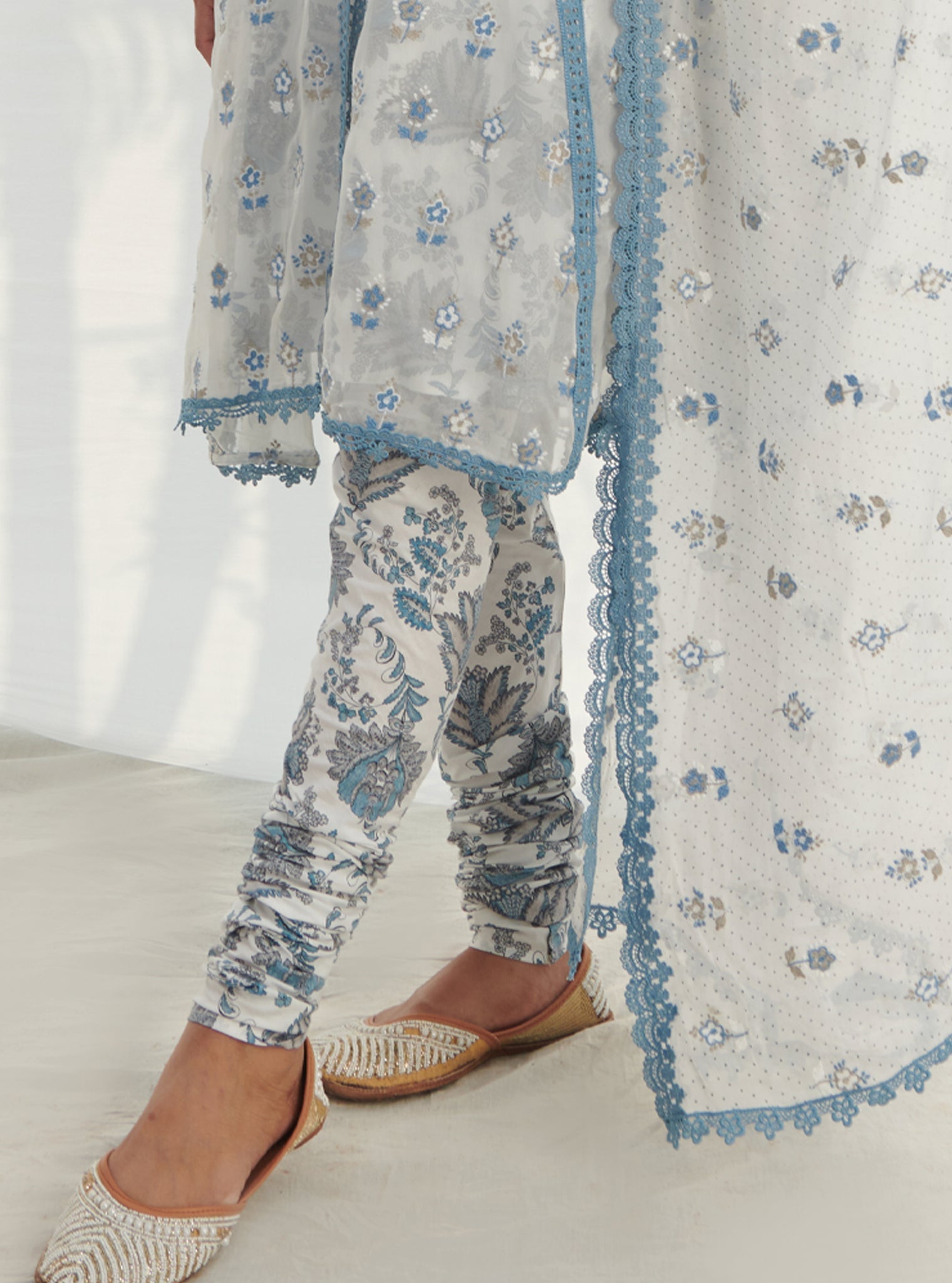 Leilani Organza Blue Kurta Set