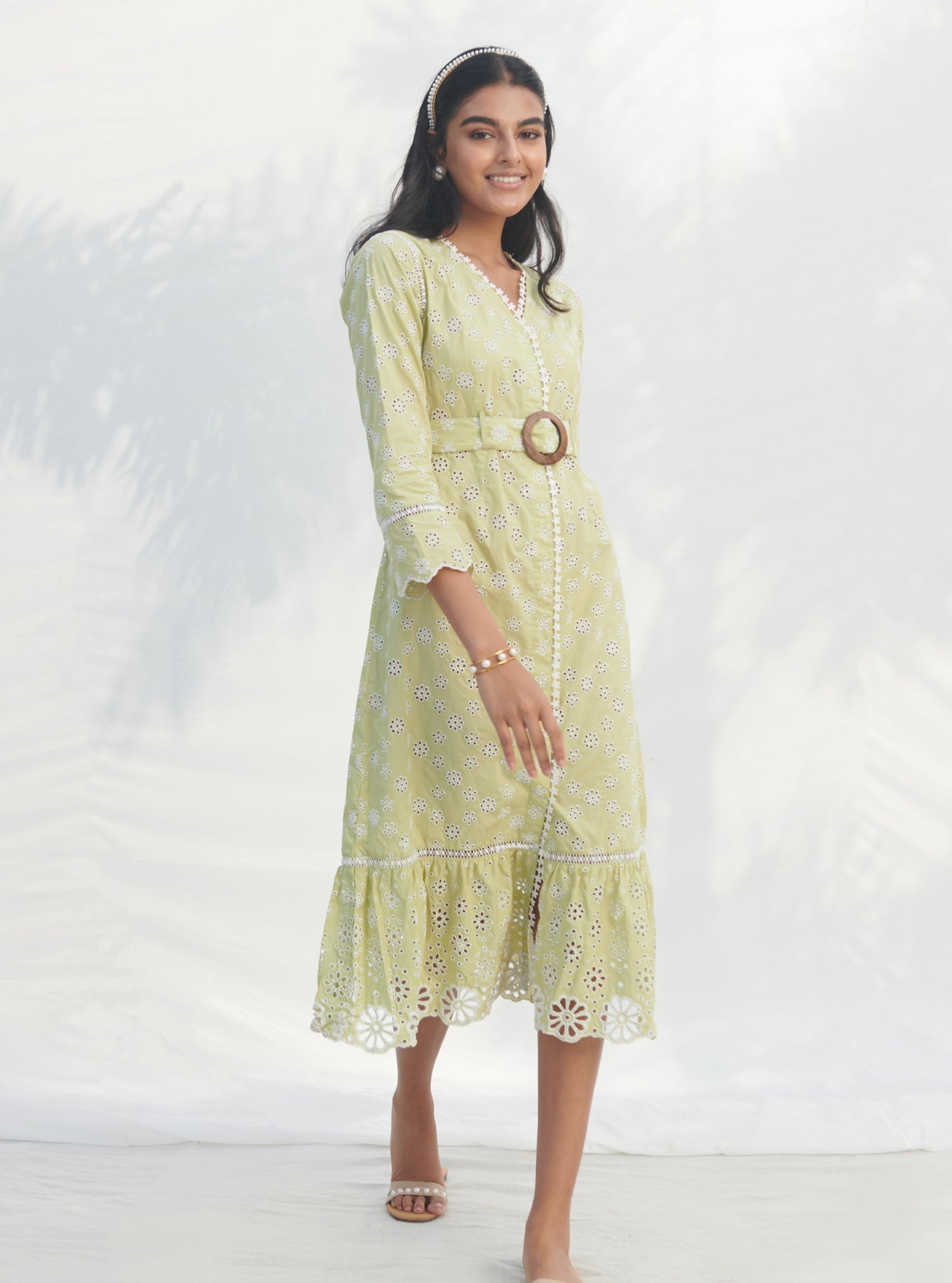 Lillian Supima Cotton Green Dress