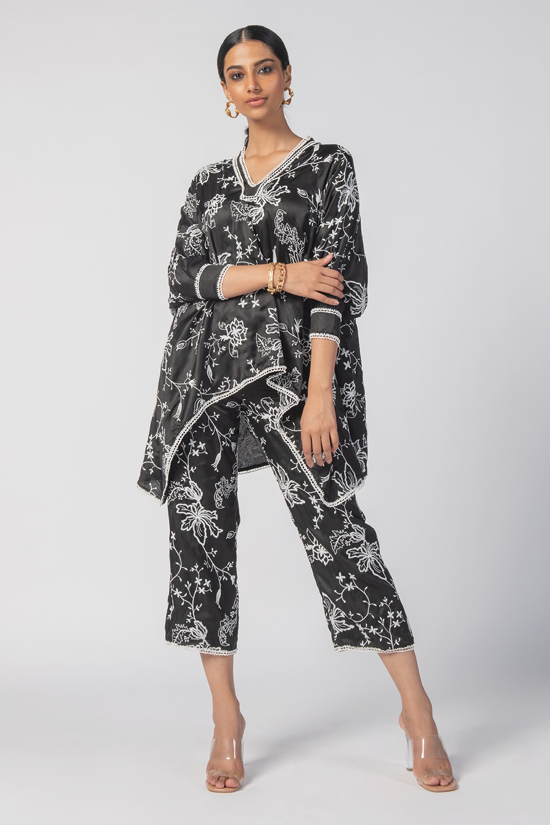 Lonain Cupro Black Co-Ord Set
