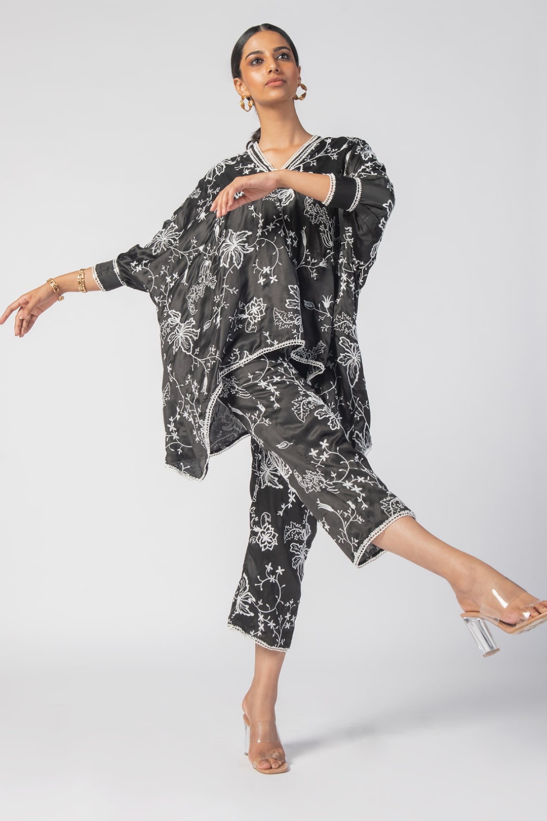 Lonain Cupro Black Co-Ord Set