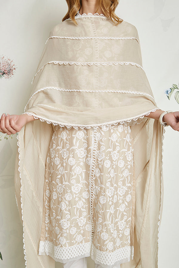 Rose Beige Kurta Set