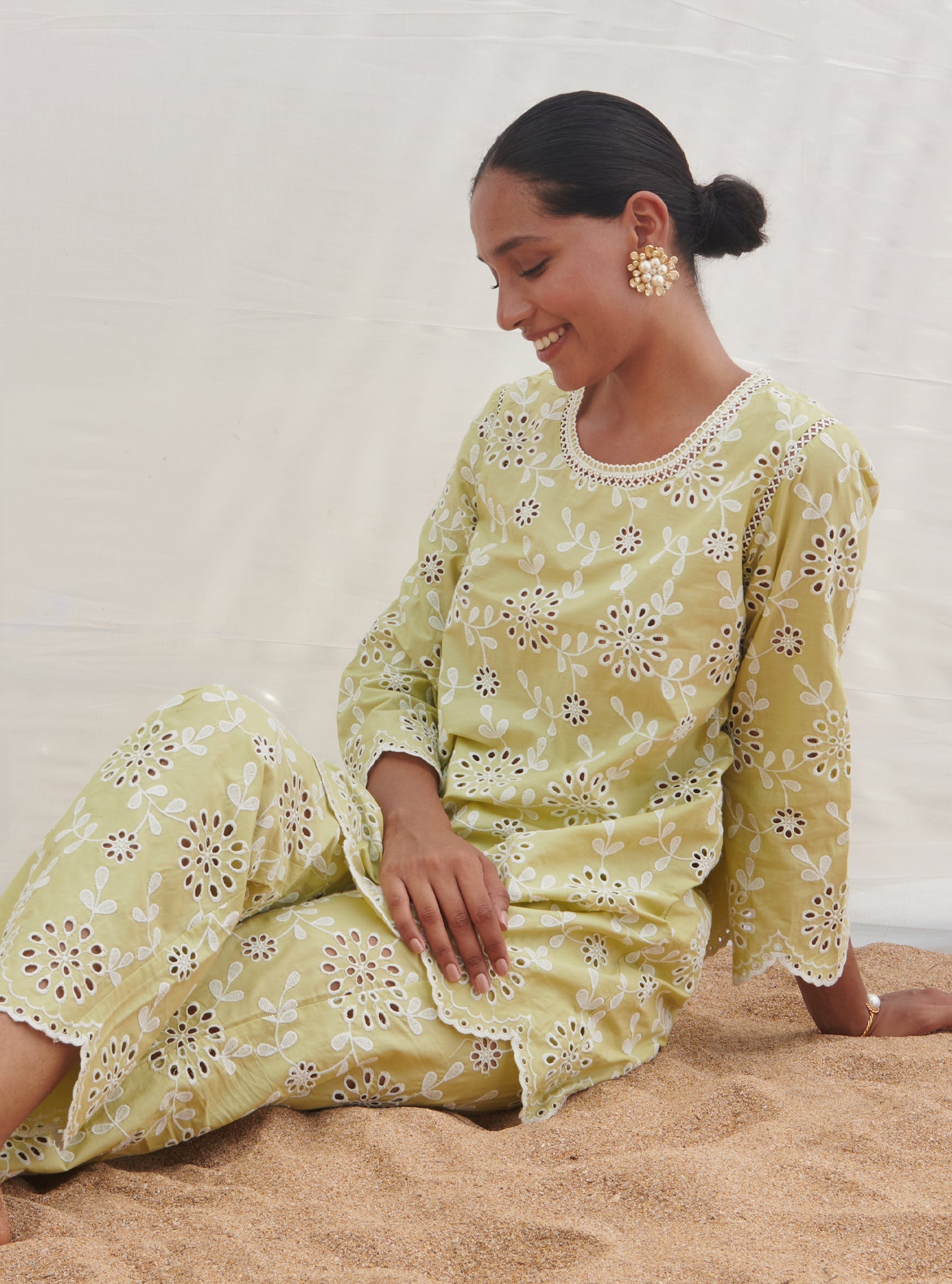 Myrtle Supima Cotton Green Co-ord Set