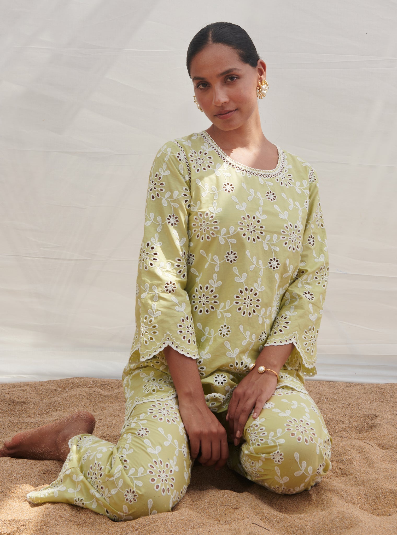 Myrtle Supima Cotton Green Co-ord Set