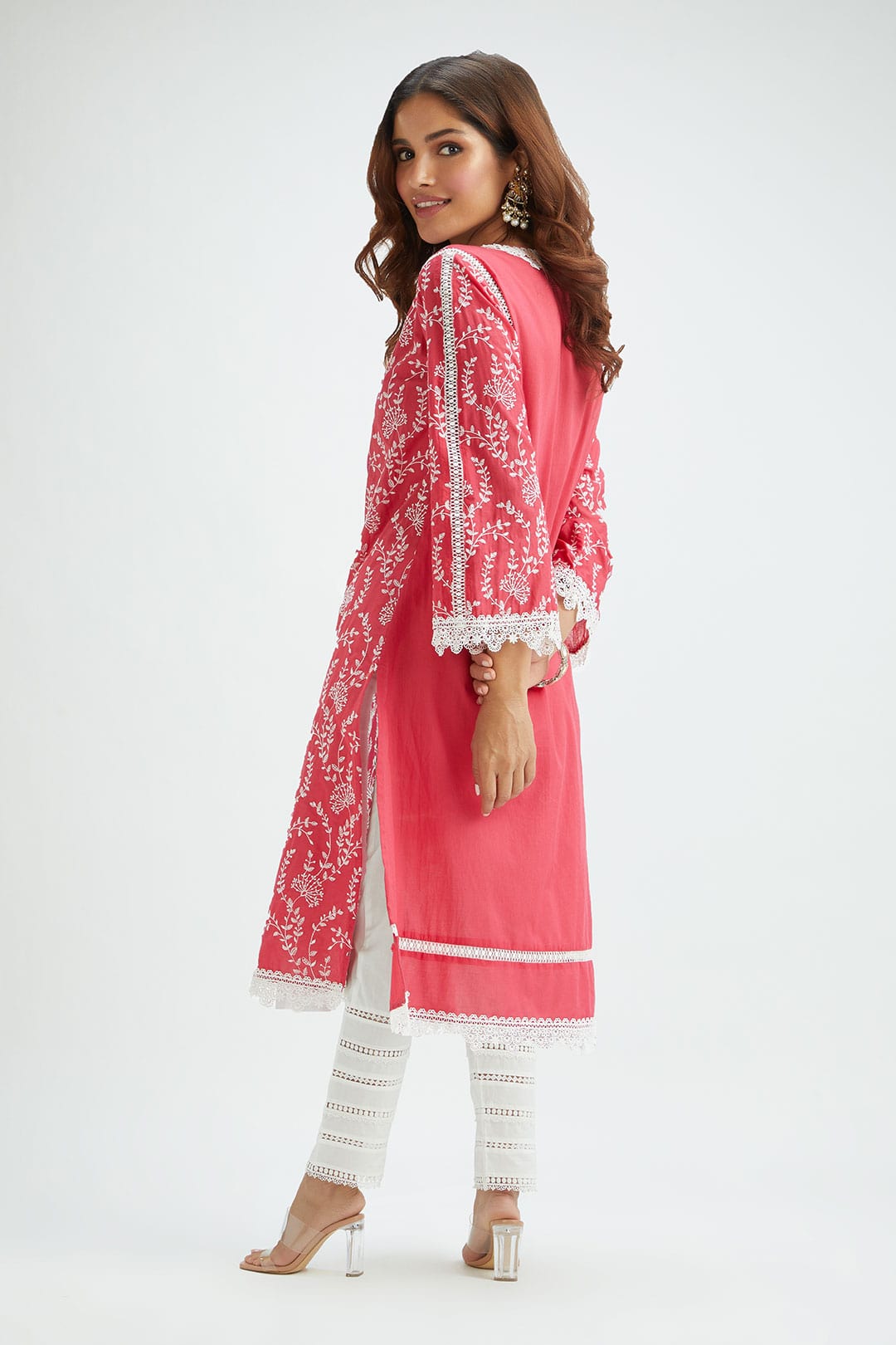 Mulmul Supima Cotton Merlin Red Kurta