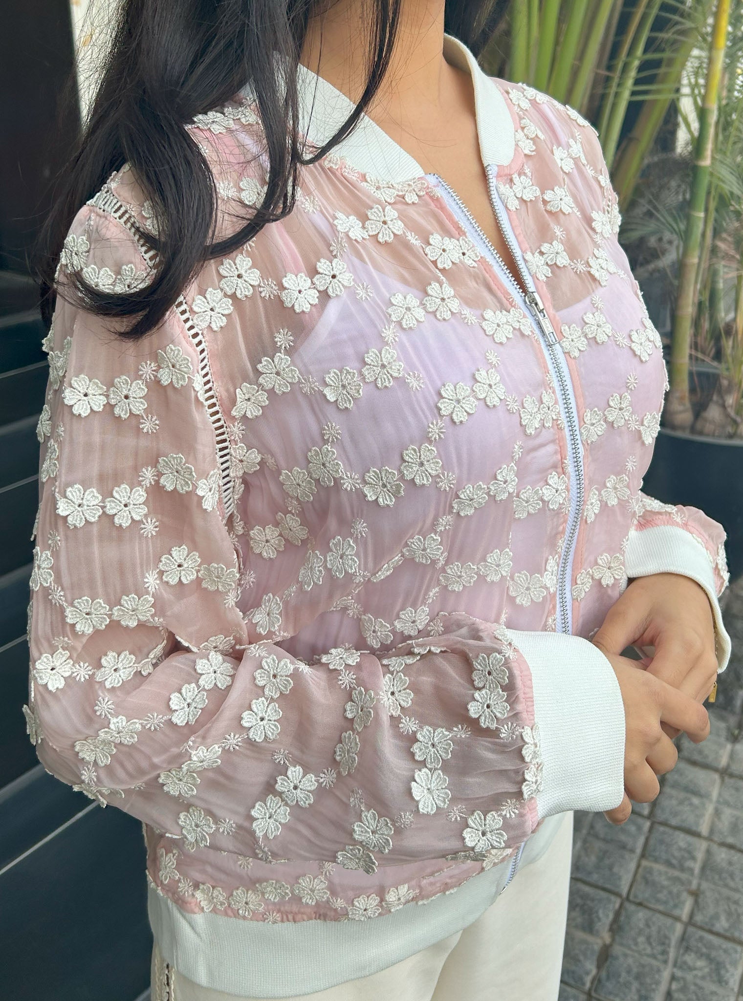 Mulmul Supima Cotton Nix pink Jacket