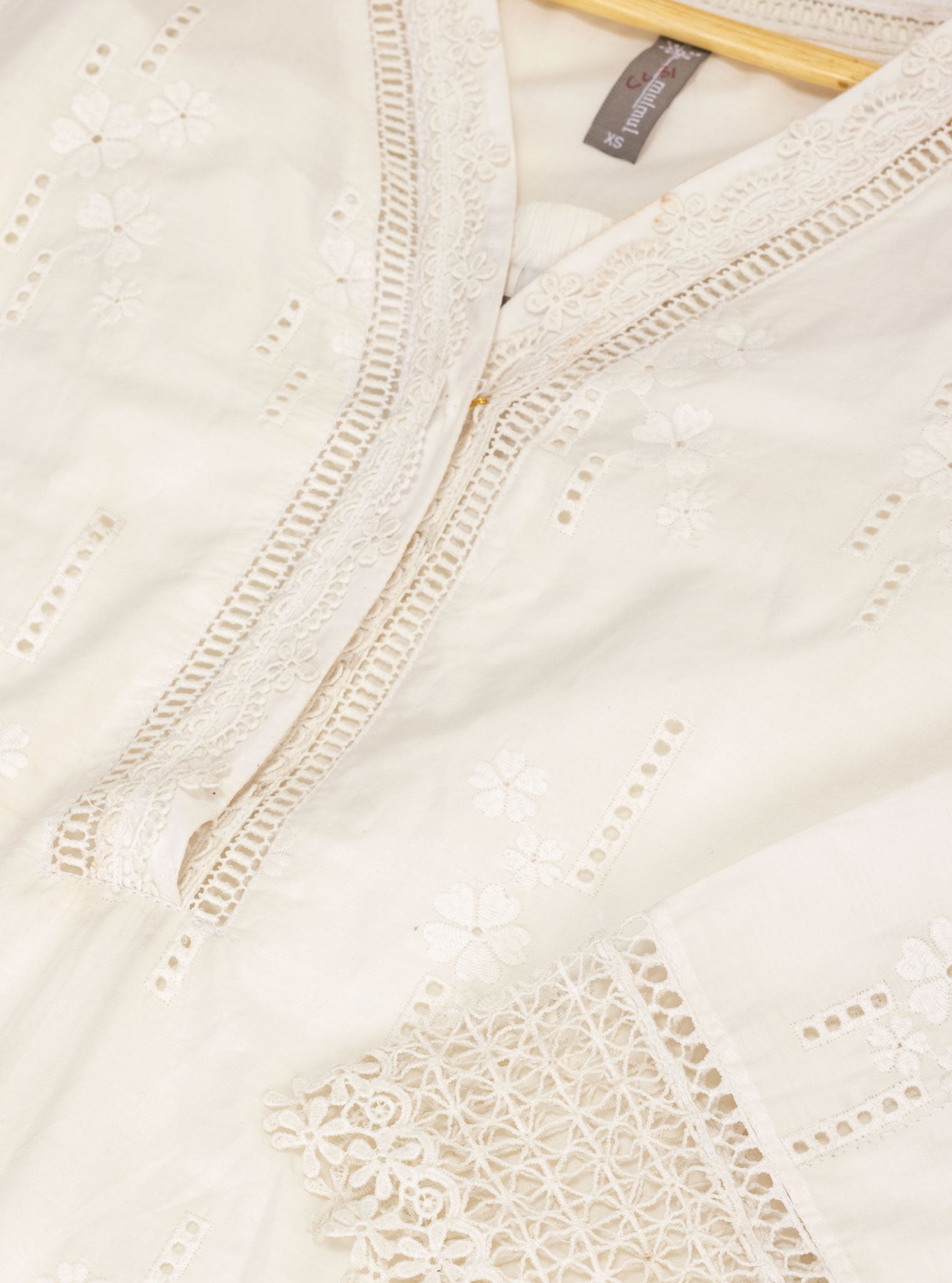 Riwa Supima Cotton White Kurta with Palazzo Set