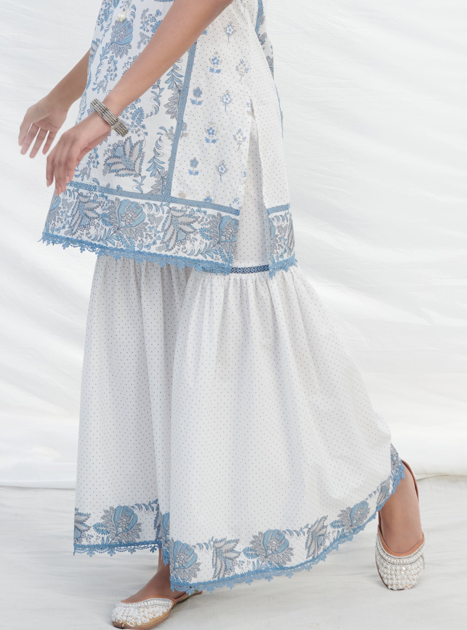 Sakura Supima Cotton Blue Kurta Set