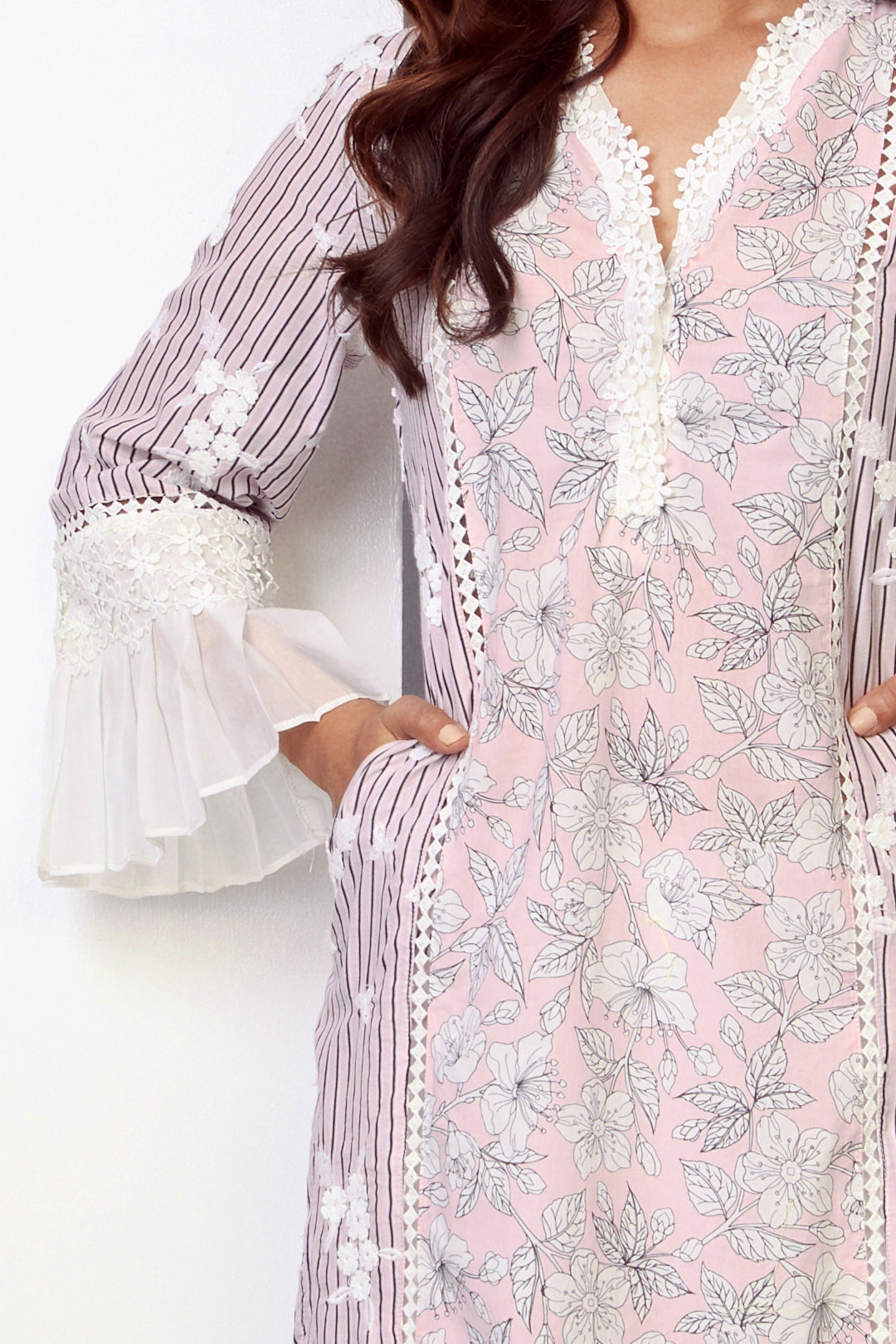 Soho Supima Cotton Pink Kurta Set
