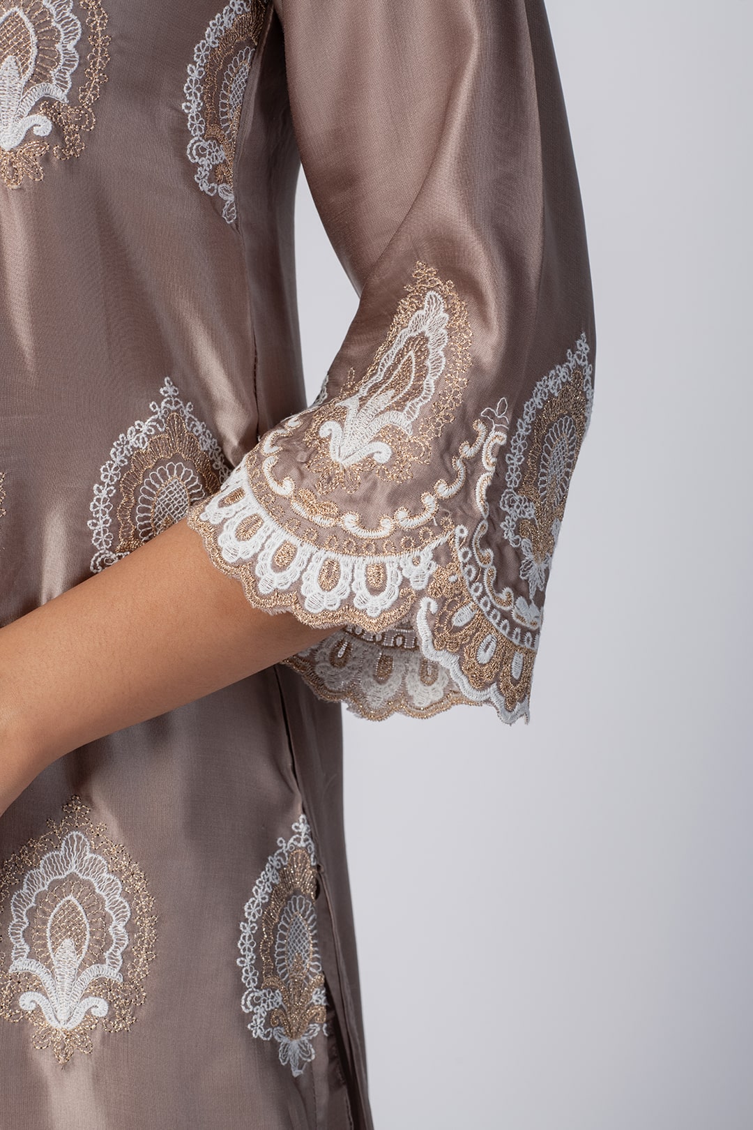 Sydney Cupro Silk Grey Kurta Set