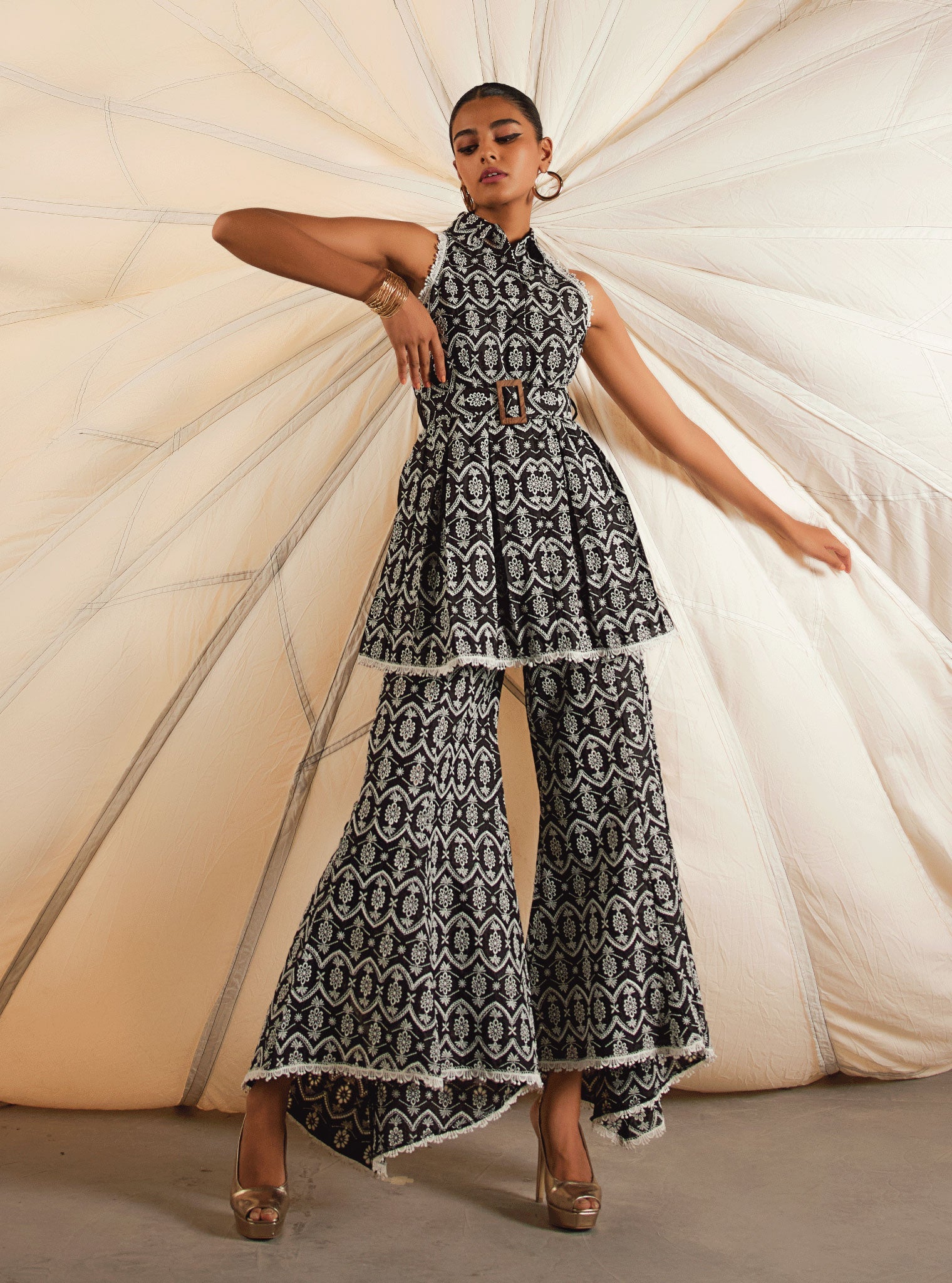 Jenn Supima Cotton Black Co-ord Set