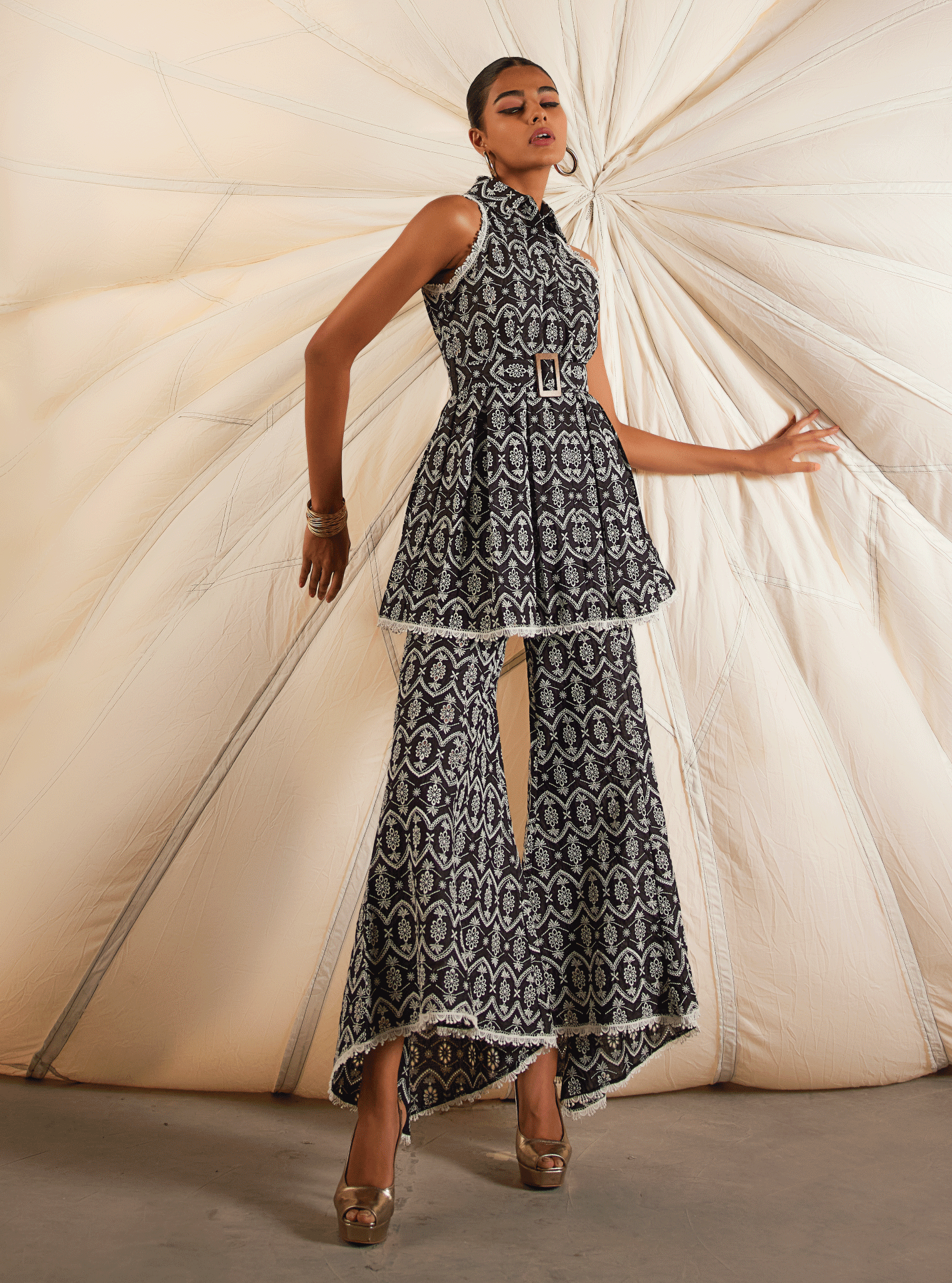 Jenn Supima Cotton Black Co-ord Set