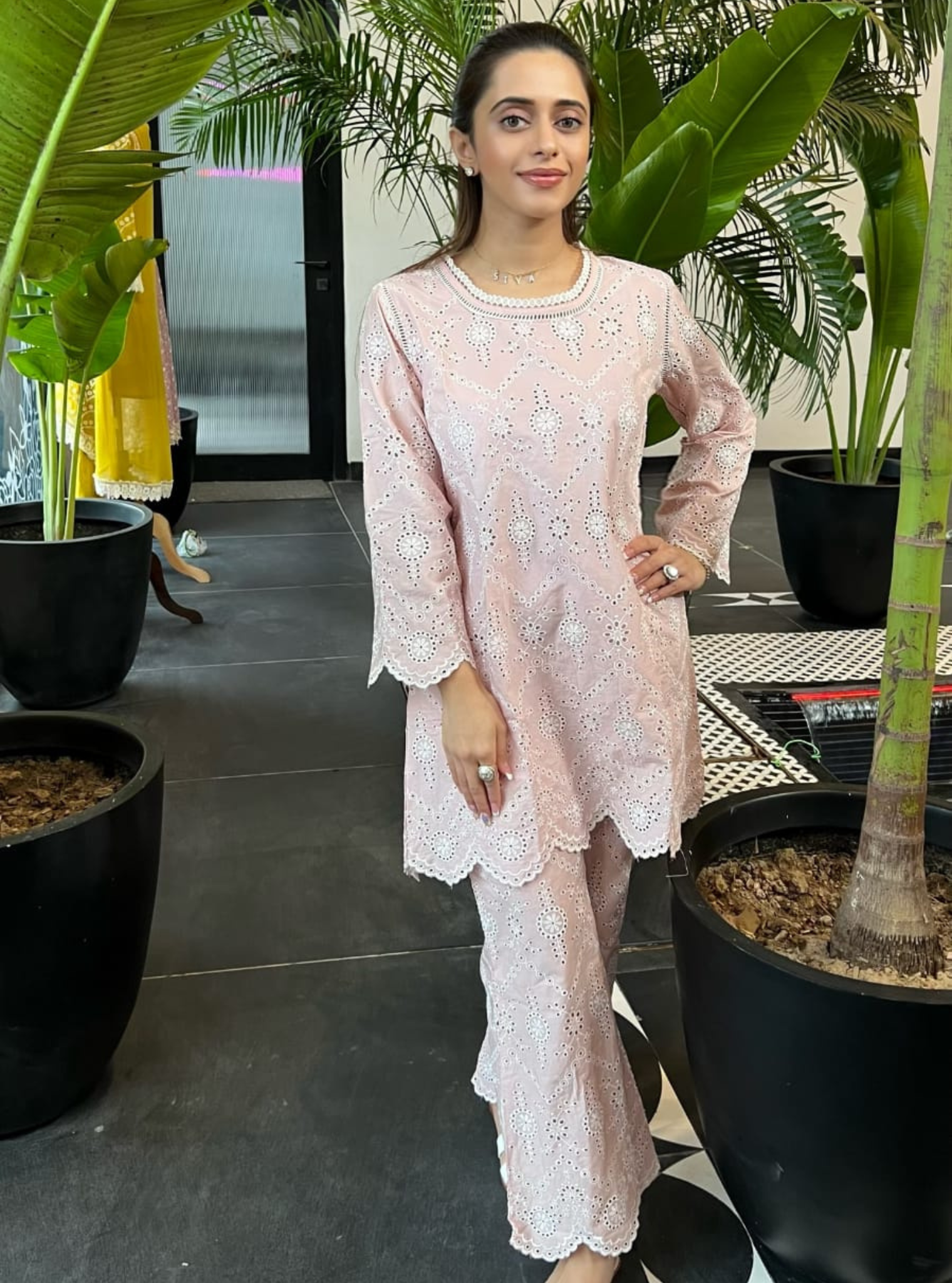 Evelyn Supima Cotton Pink Co-ord Set