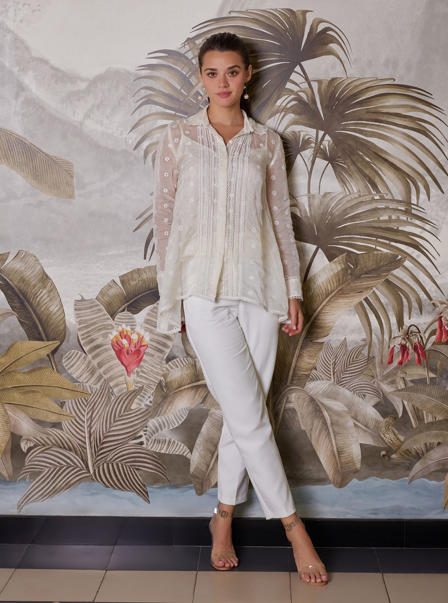 Adonis Organza White Shirt