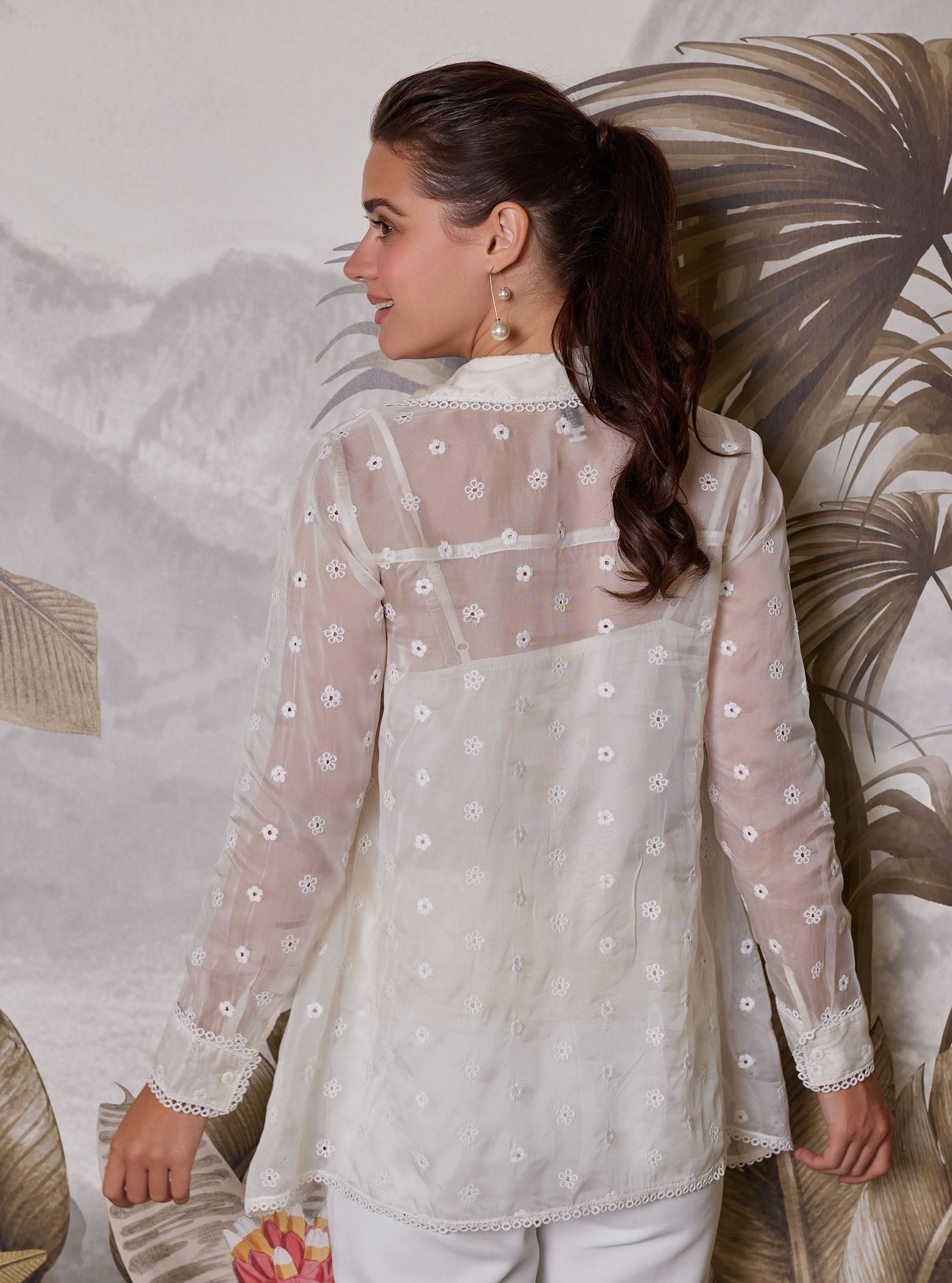 Adonis Organza White Shirt