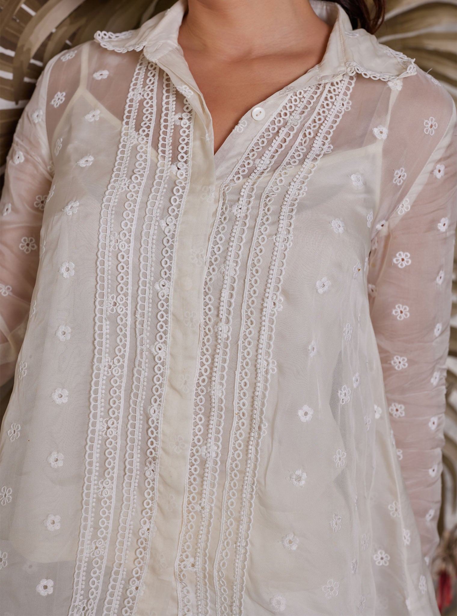 Adonis Organza White Shirt