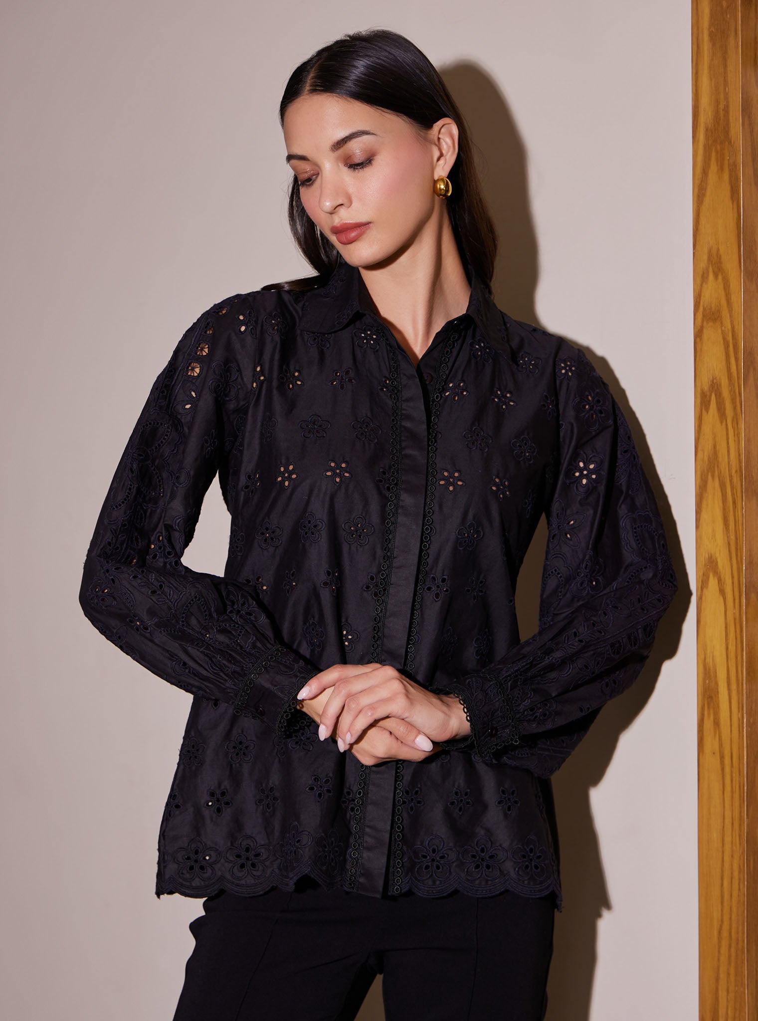 Metis Supima Cotton Black Shirt
