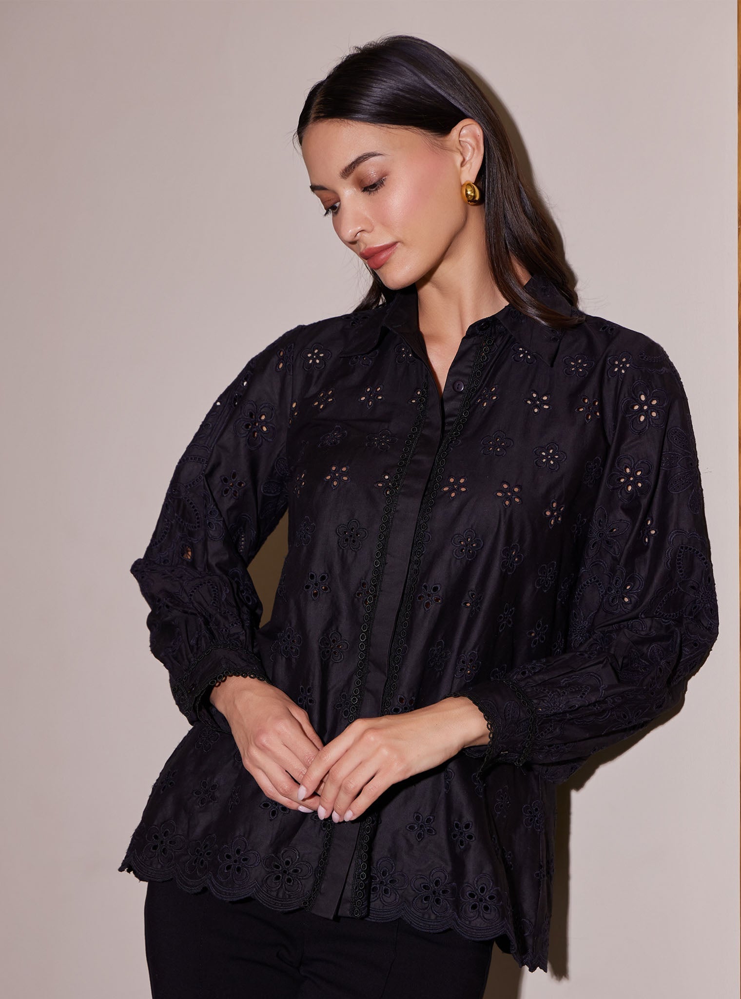 Metis Supima Cotton Black Shirt