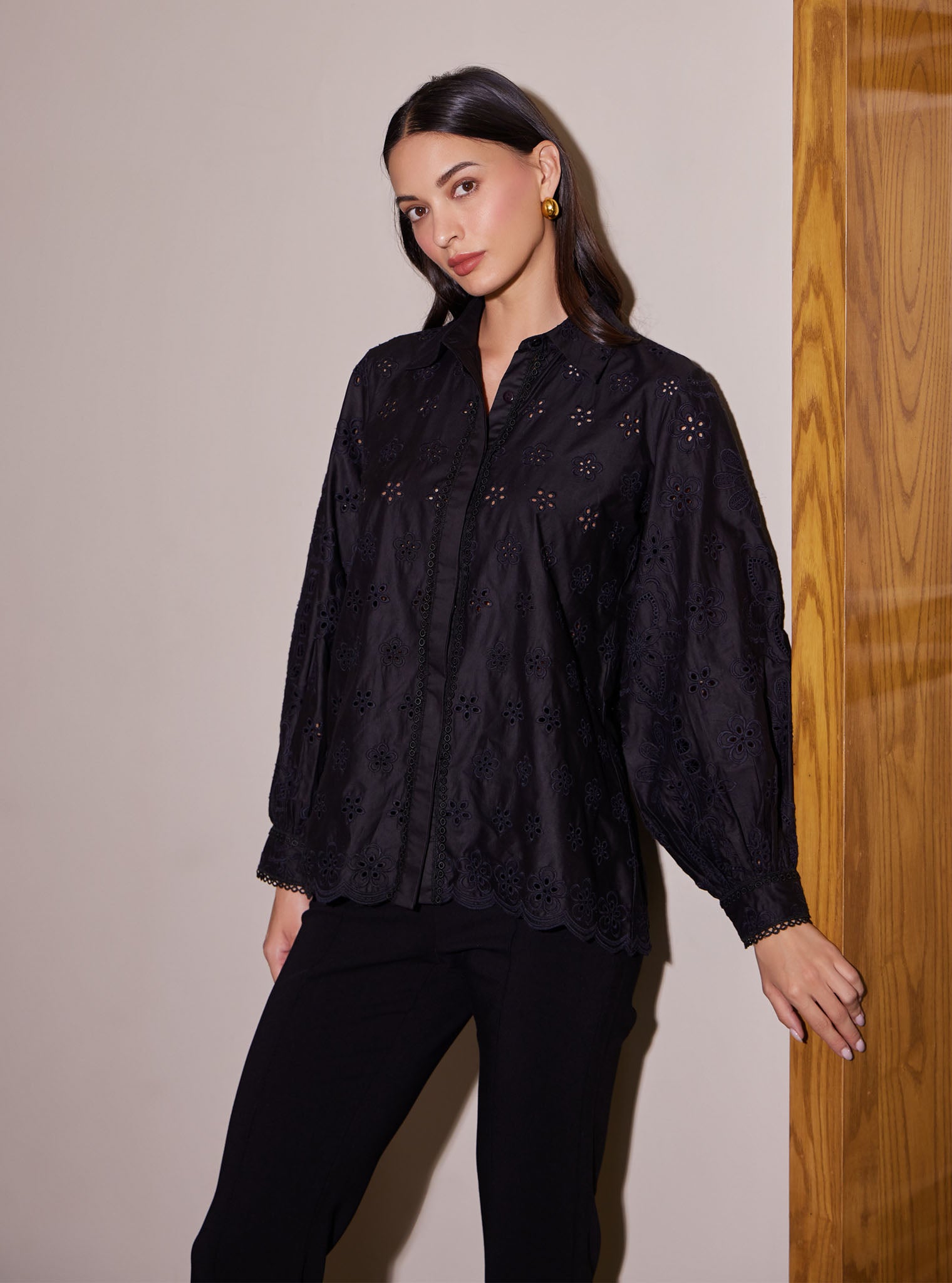 Metis Supima Cotton Black Shirt