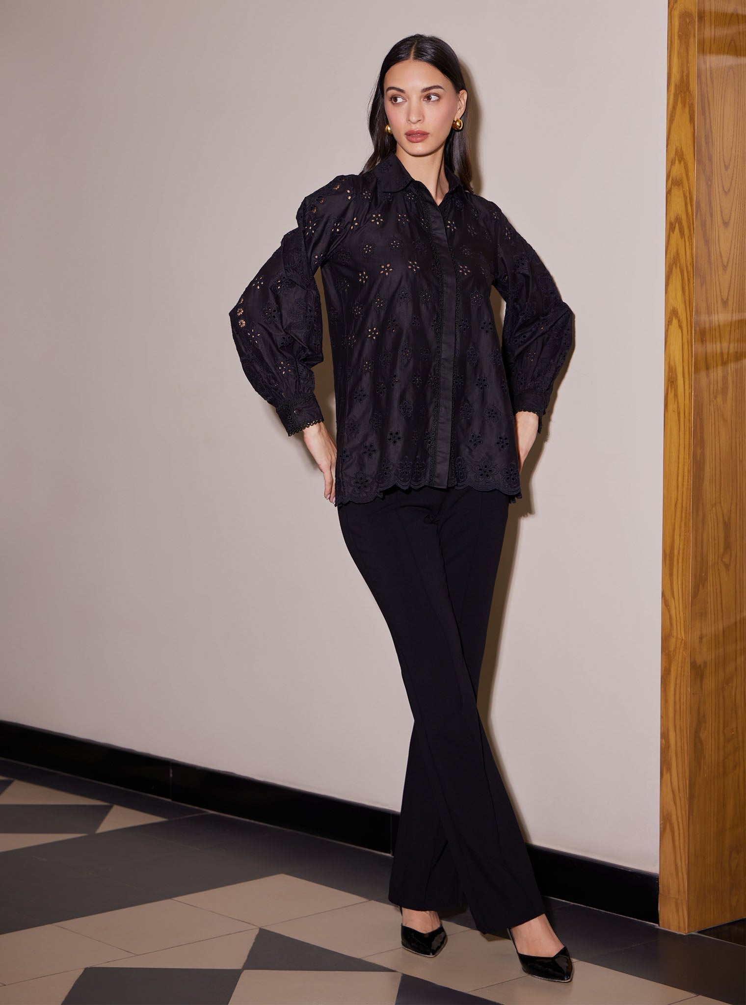 Metis Supima Cotton Black Shirt