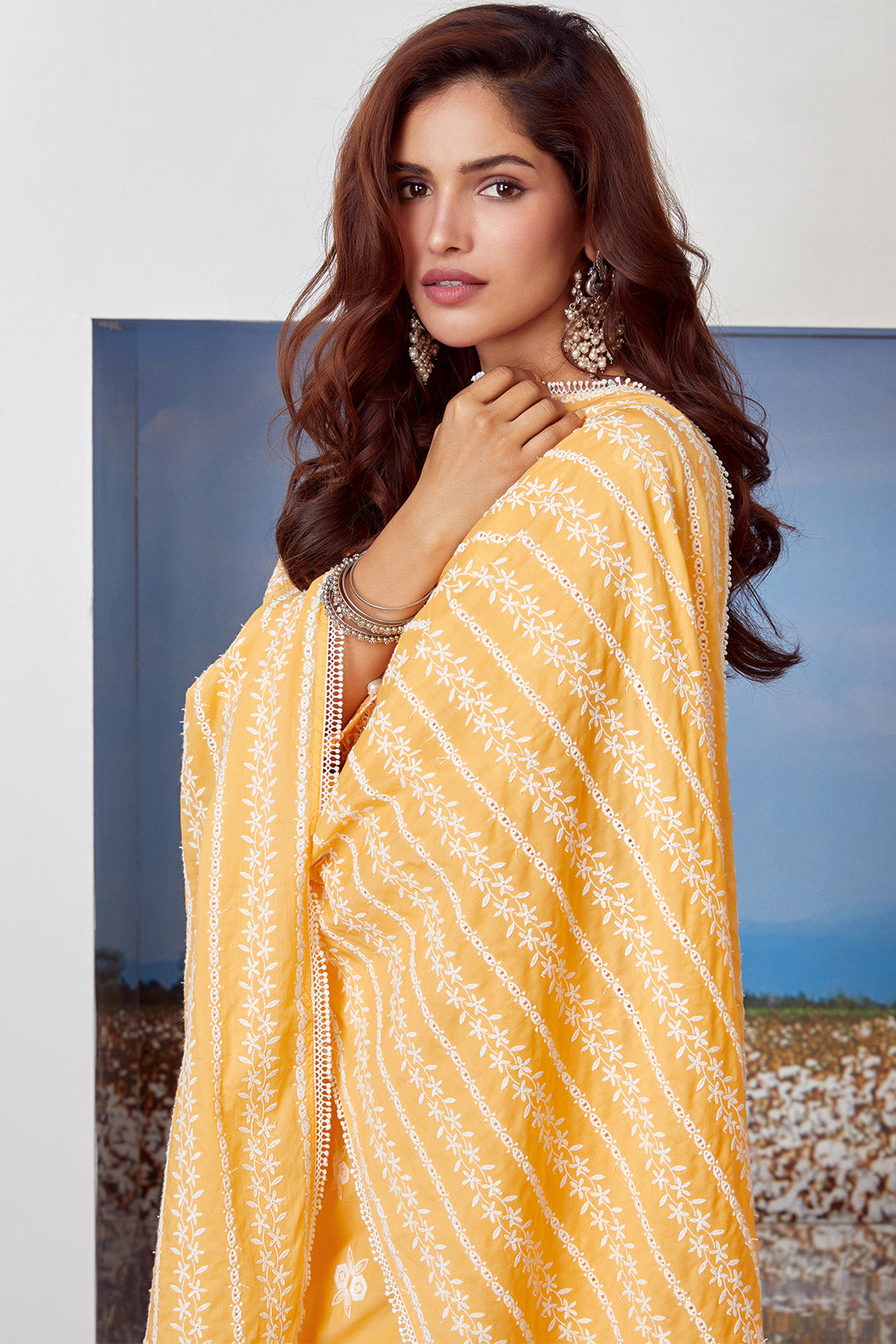 Mulmul Supima Cotton Dawn Orange Kurta