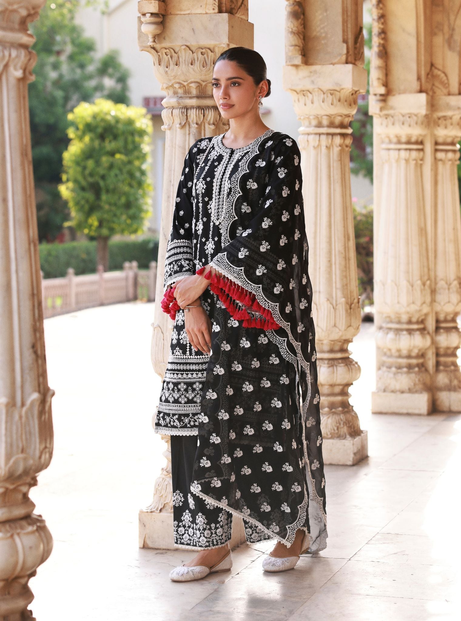 Lomeya Supima Cotton Black Kurta Set