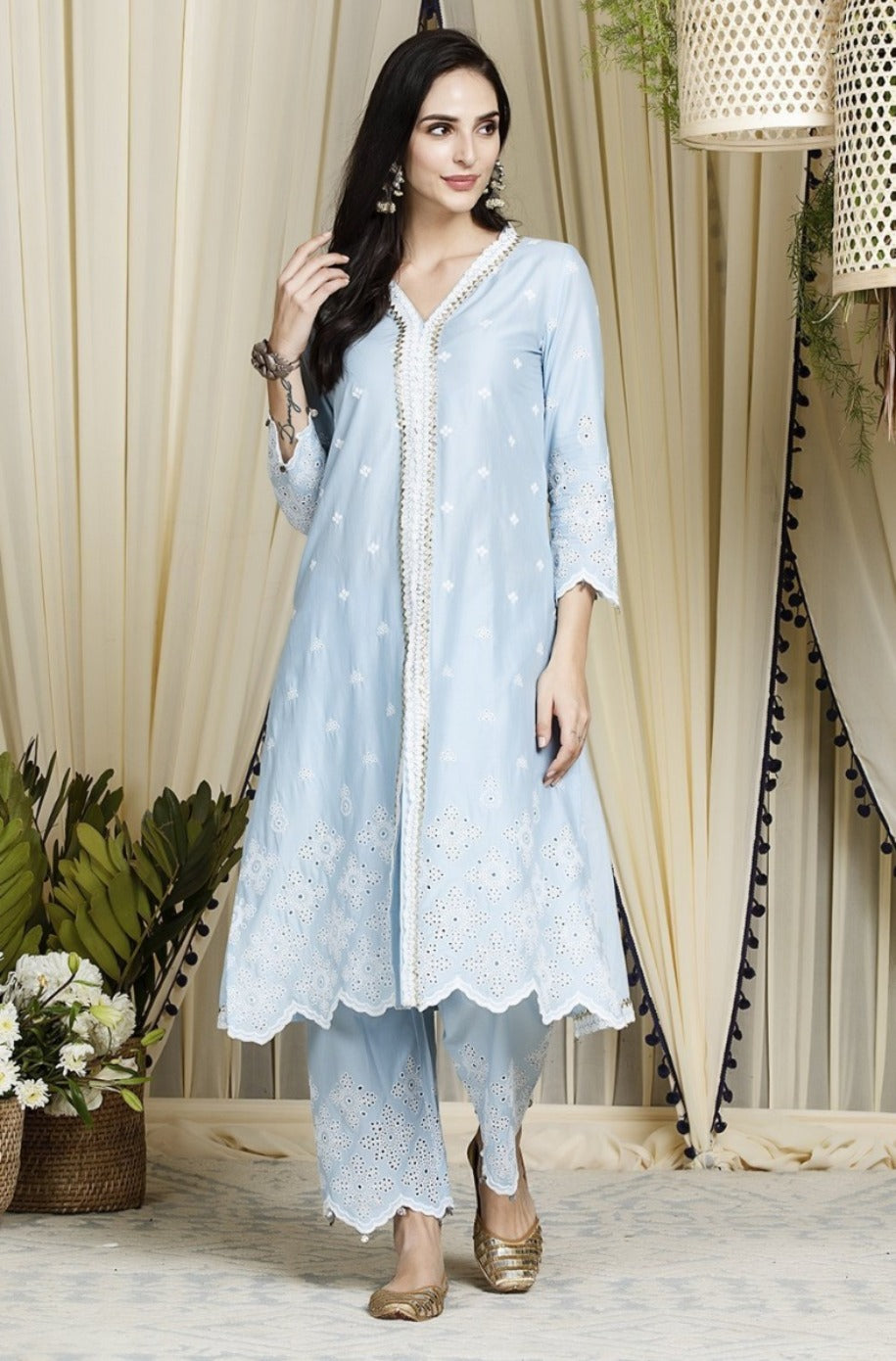 Ophelia Supima Cotton Kurta with Palazzo Set