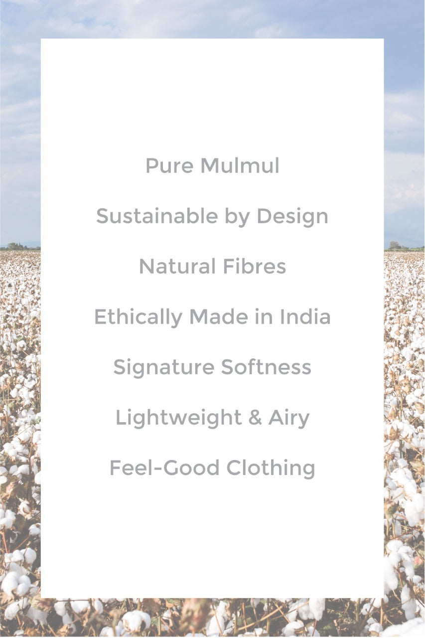 Mulmul Supima Cotton Lake Shore Red Kurta