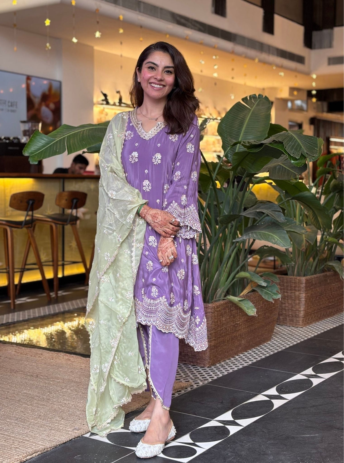Mehar Pima Violet Kurta Set