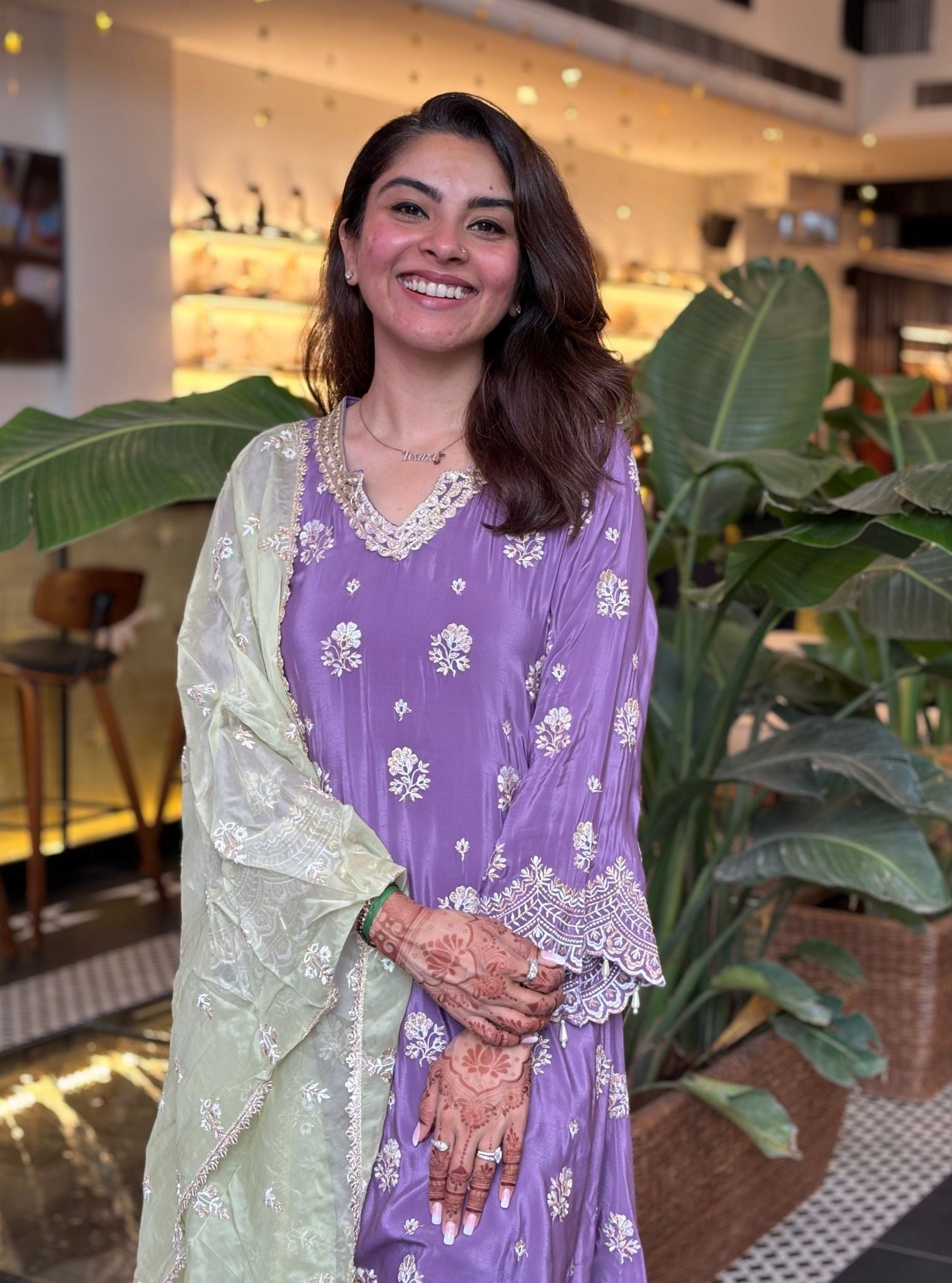 Mehar Pima Violet Kurta Set