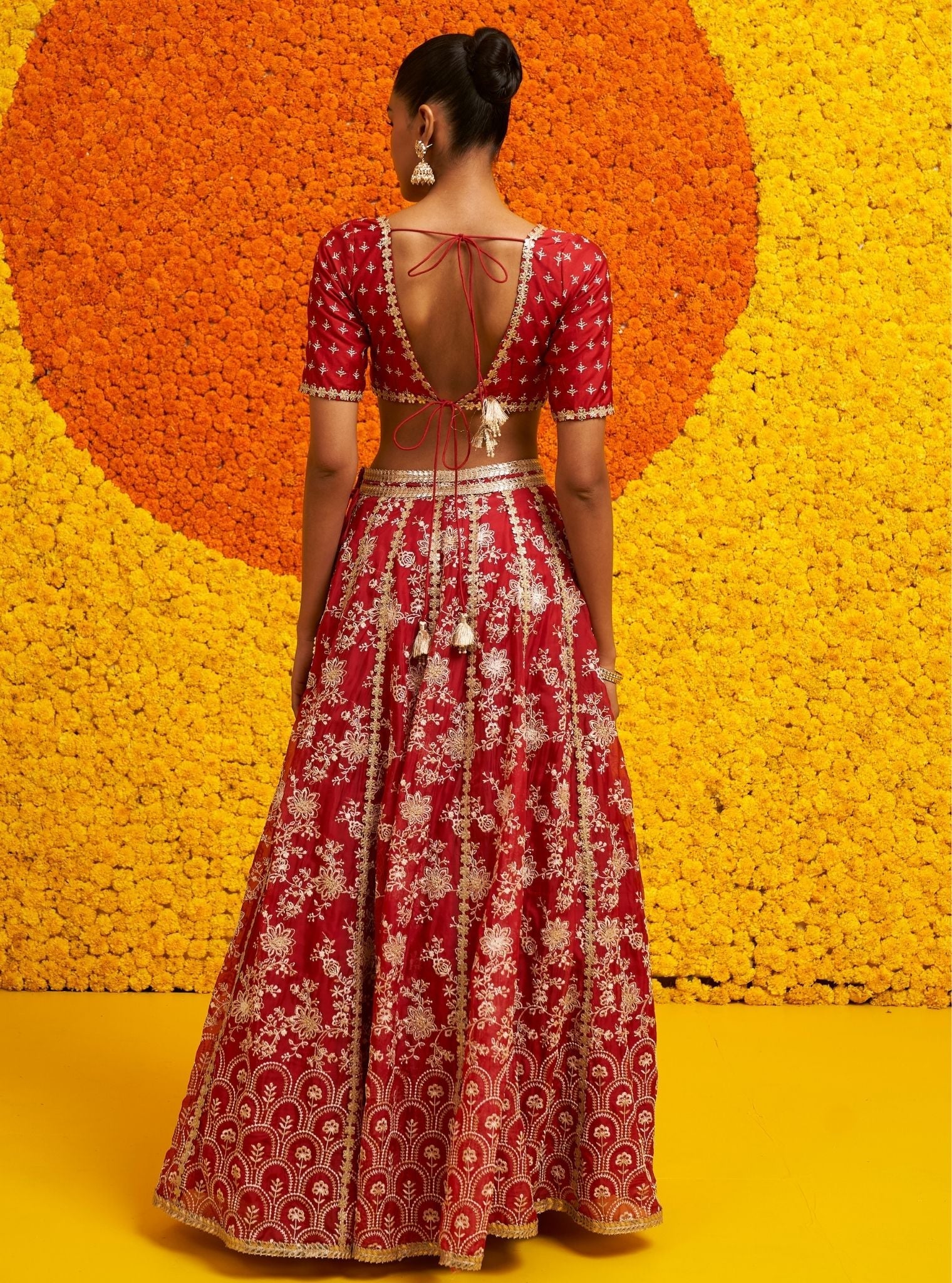 Mulmul Organza Saiyaara Red Dupatta