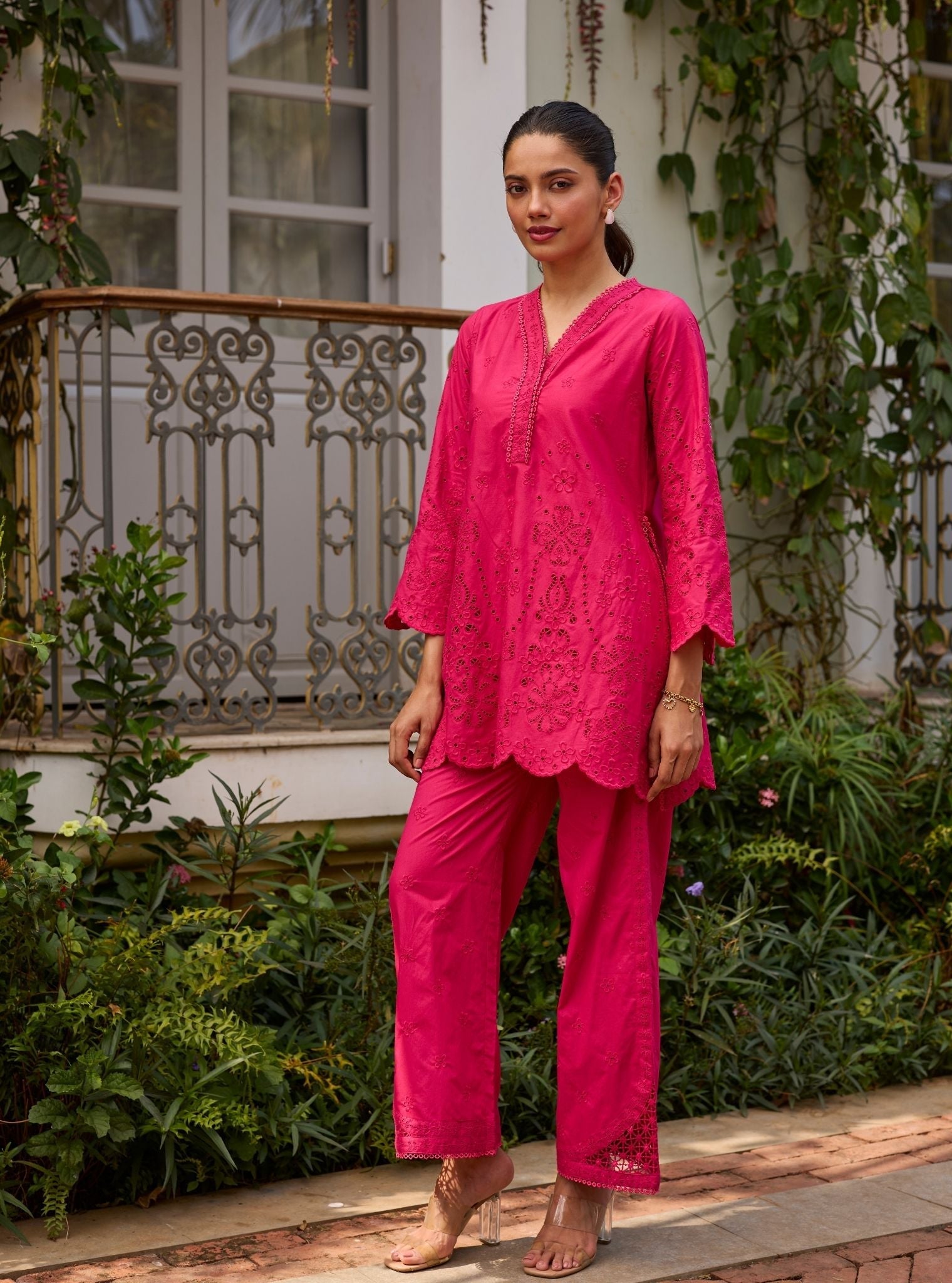 Ishara Supima Cotton Fuschia Co-ord set