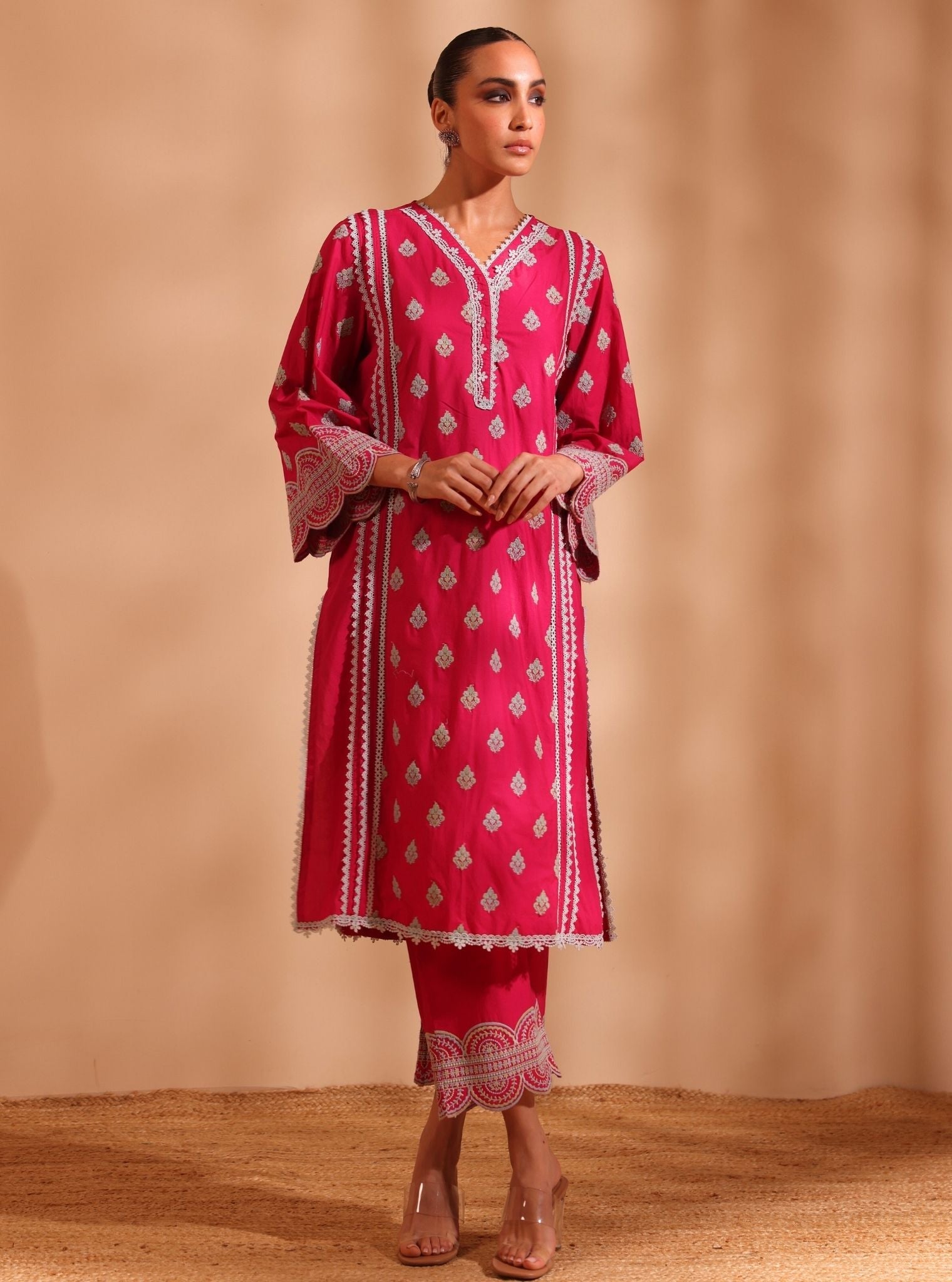 Maira Supima Cotton Fuschia Kurta Set