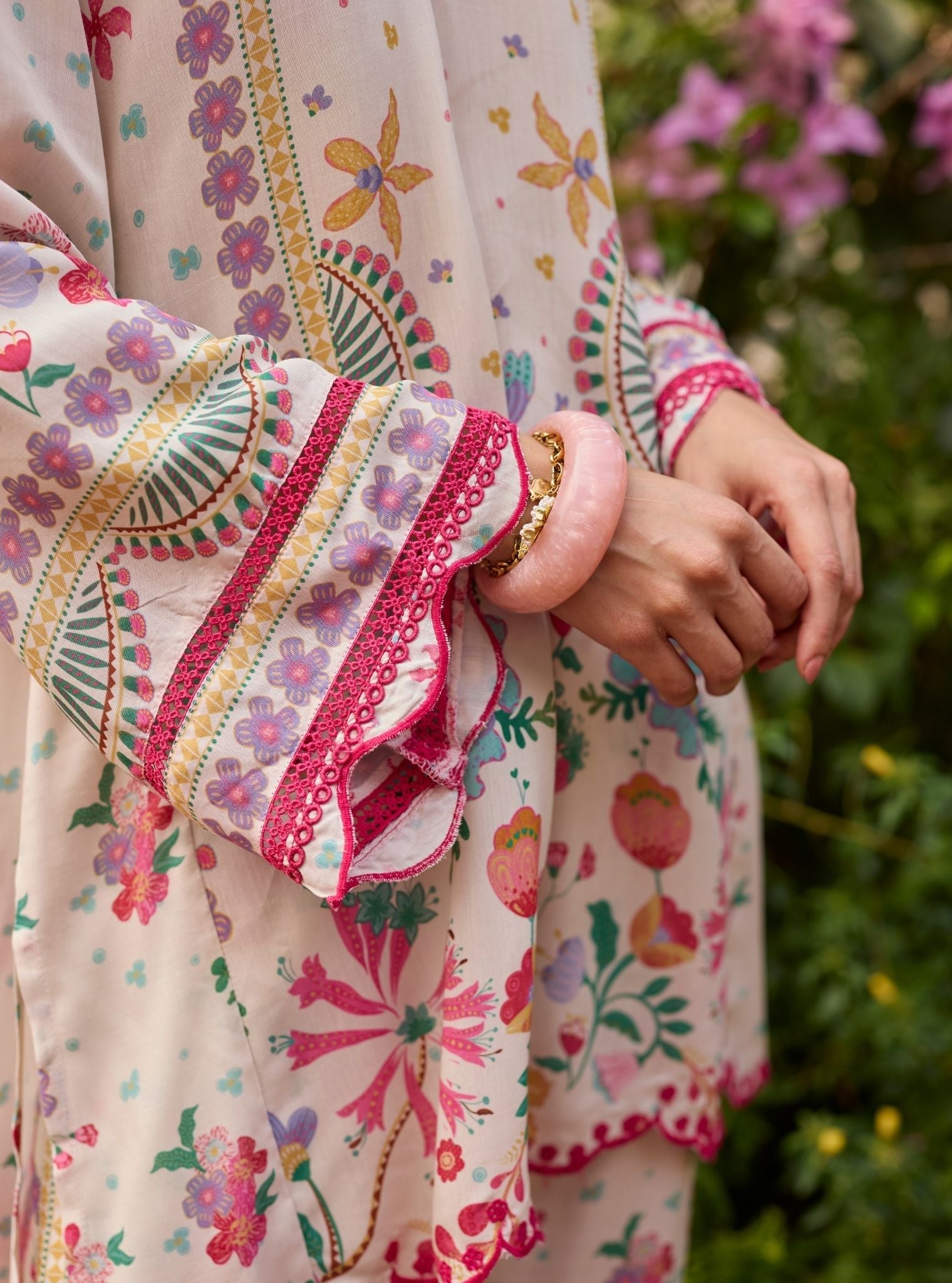 Easha Lawn Off White Co-ord Set