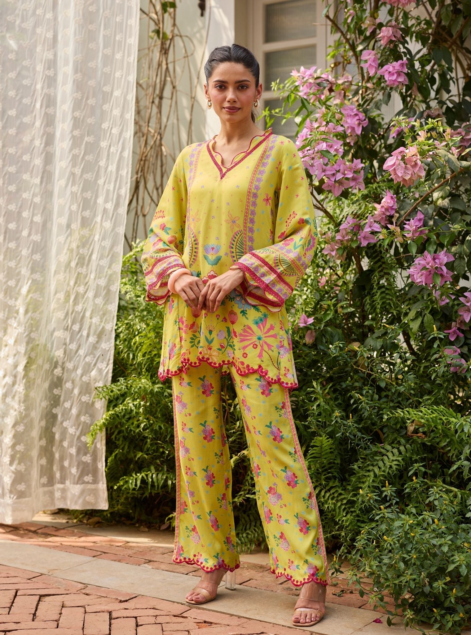 Easha Lawn Lime Co-ord Set