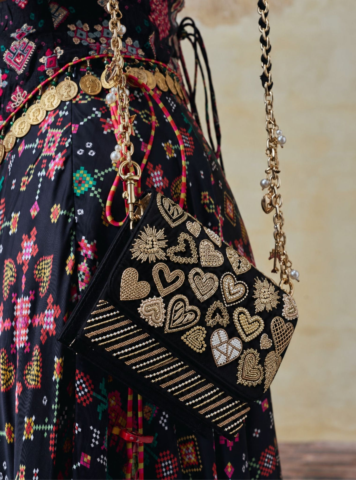 Midnight Moon Black Sling Bag