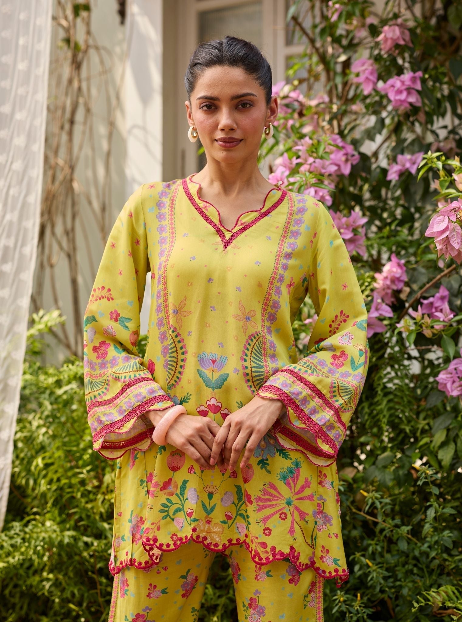 Easha Lawn Lime Co-ord Set