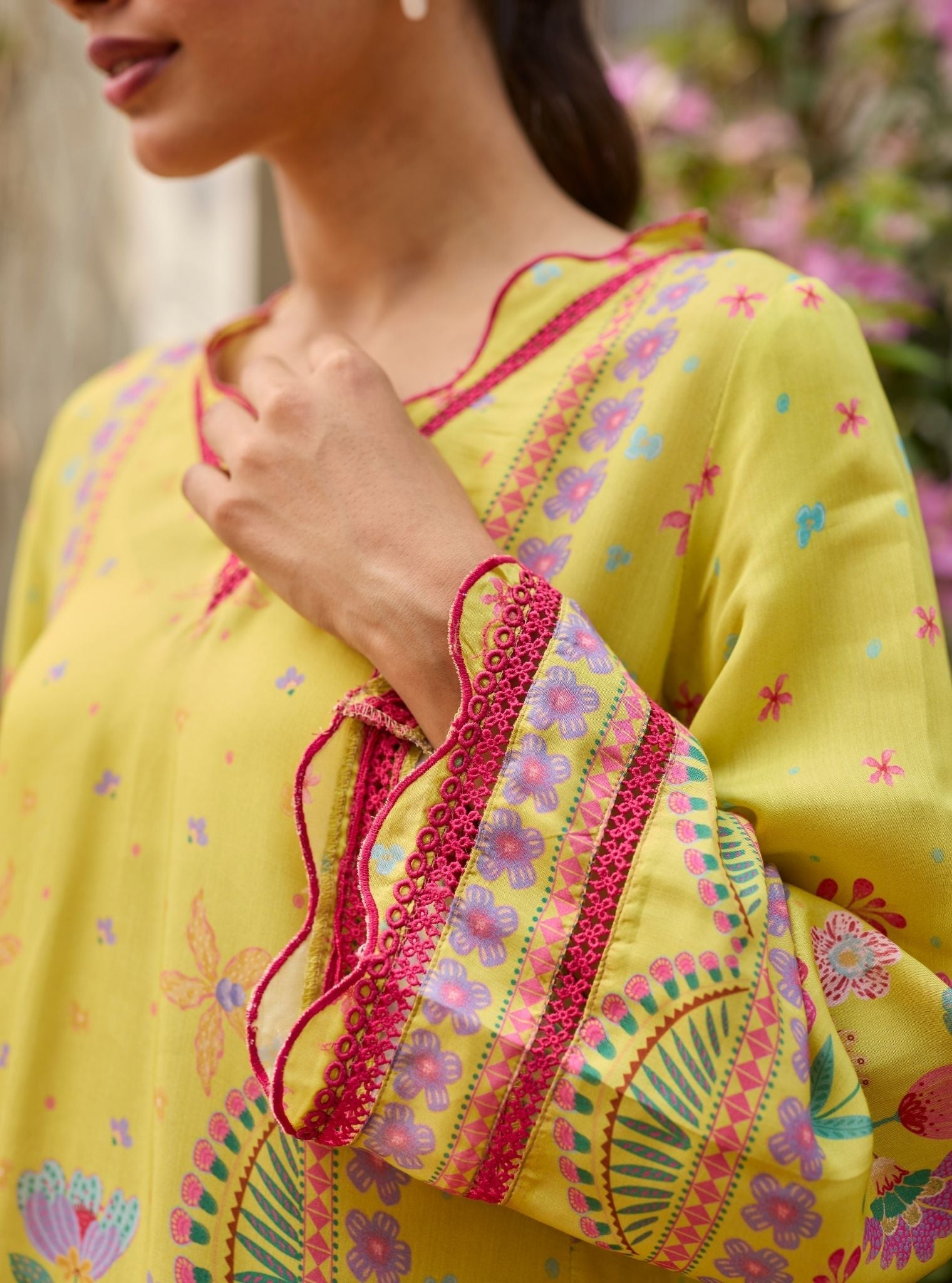 Easha Lawn Lime Co-ord Set