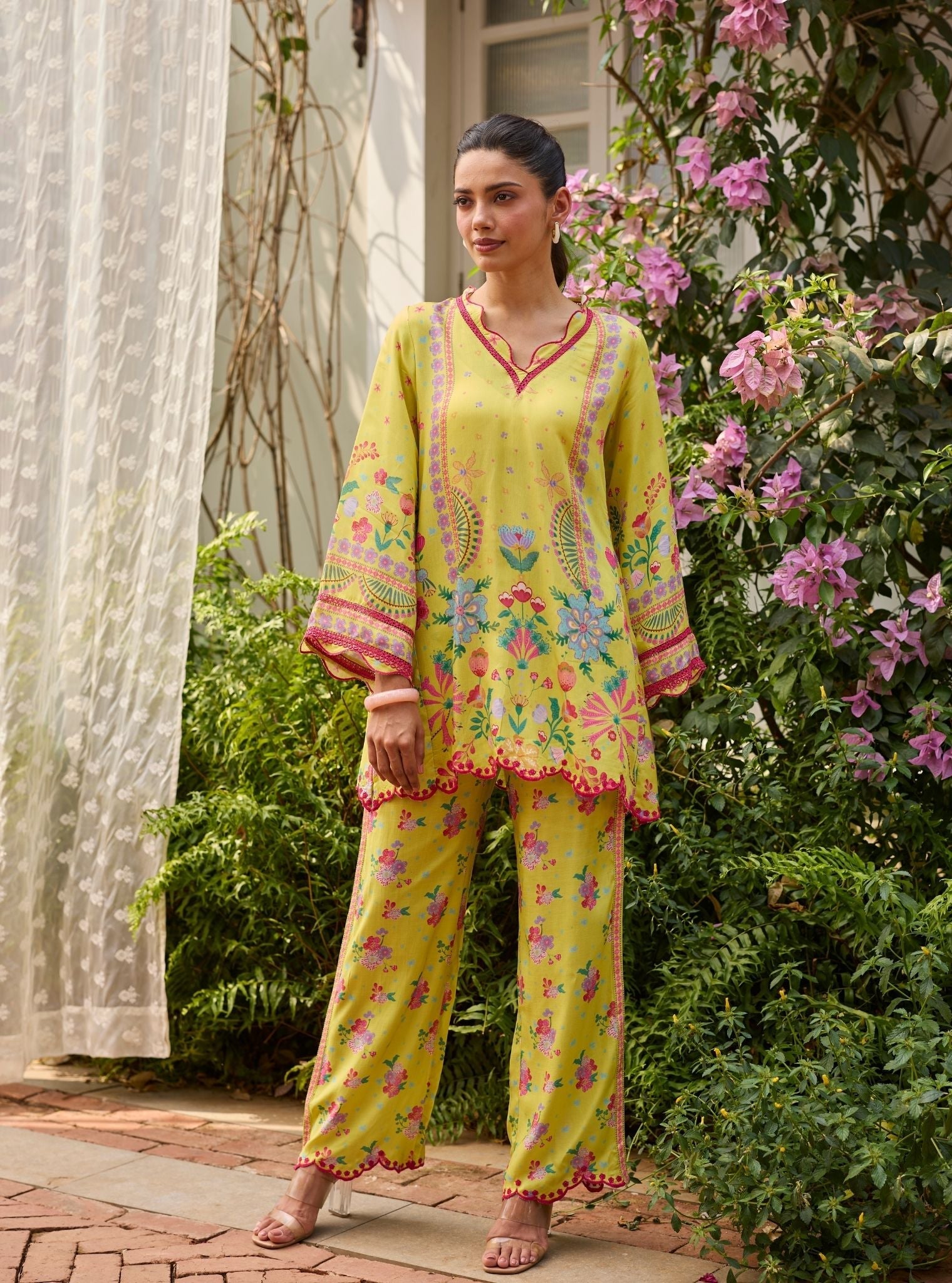 Easha Lawn Lime Co-ord Set