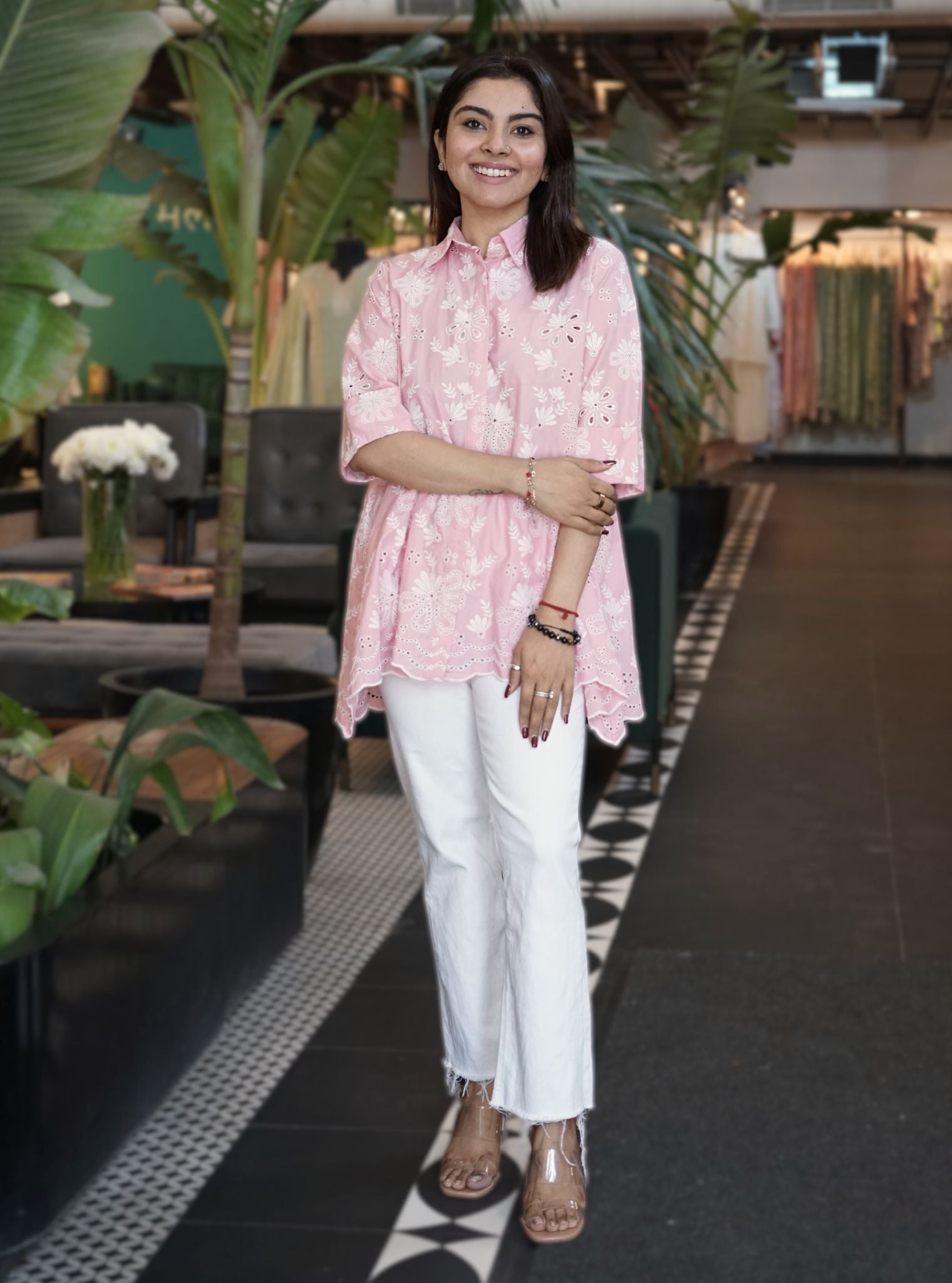 Mulmul Iconic Cotton Chiara Pink Shirt