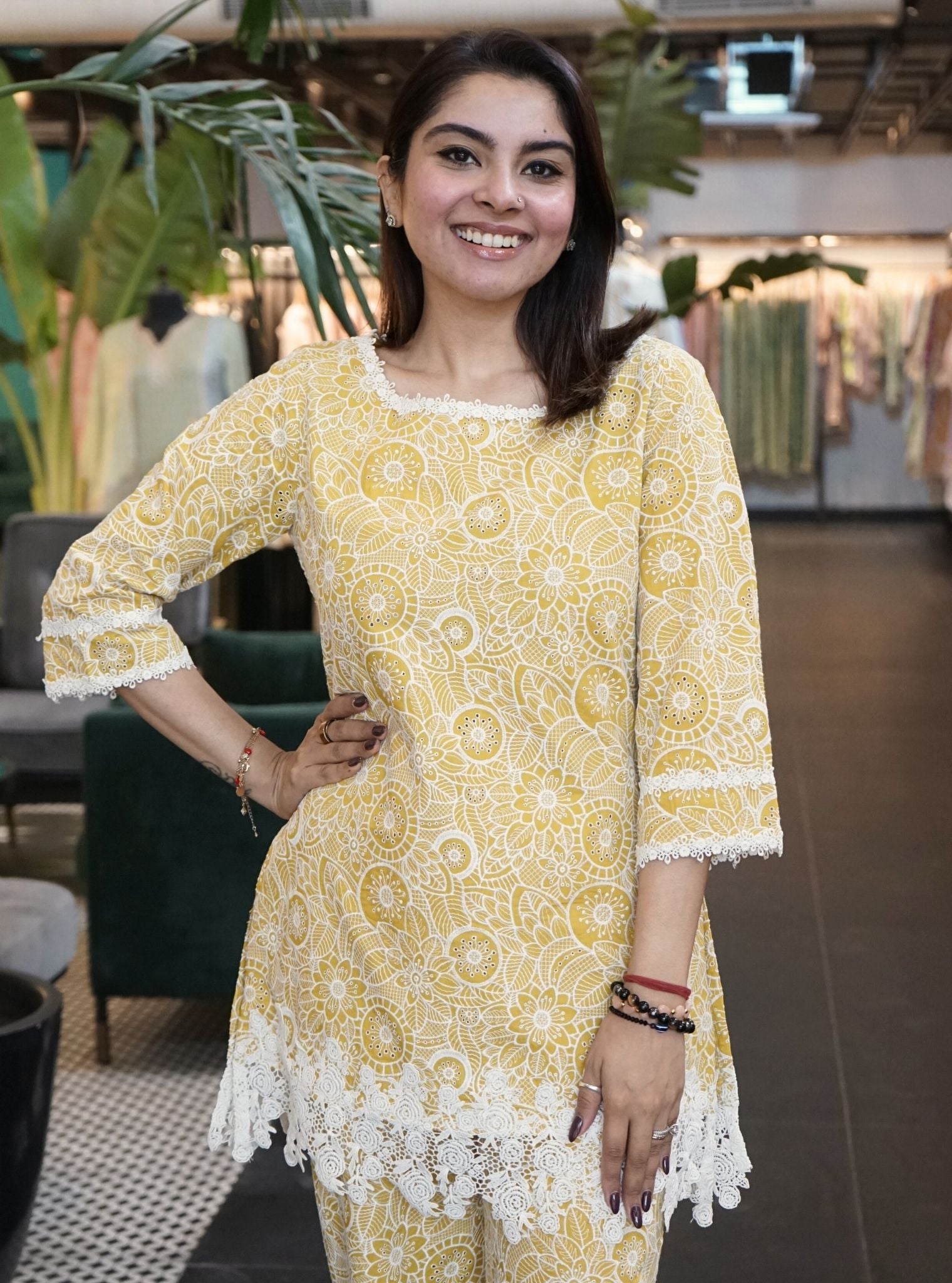 Banska Supima Cotton Mustard Co-ord Set