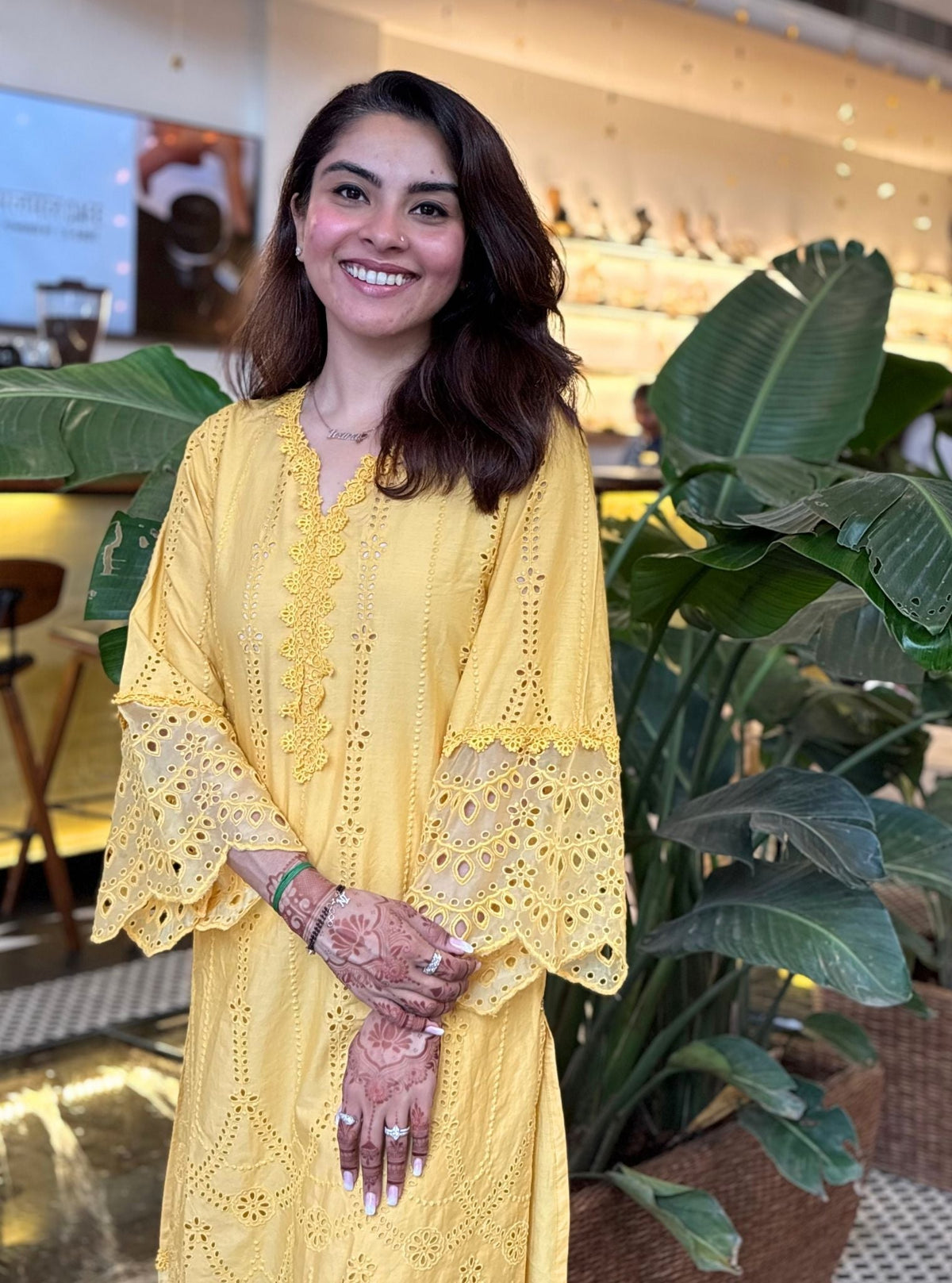 Vachi Supima Cotton Yellow Kurta Set