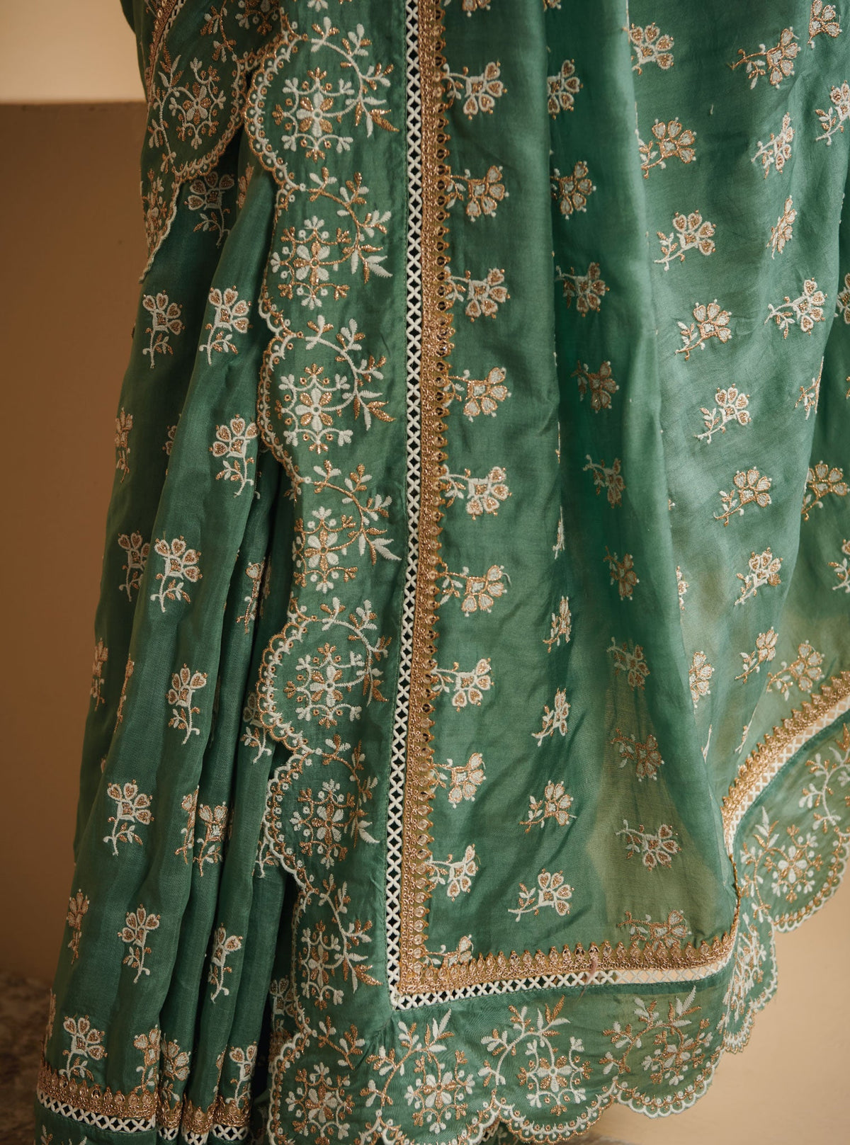 Nirvana Silk Teal Saree