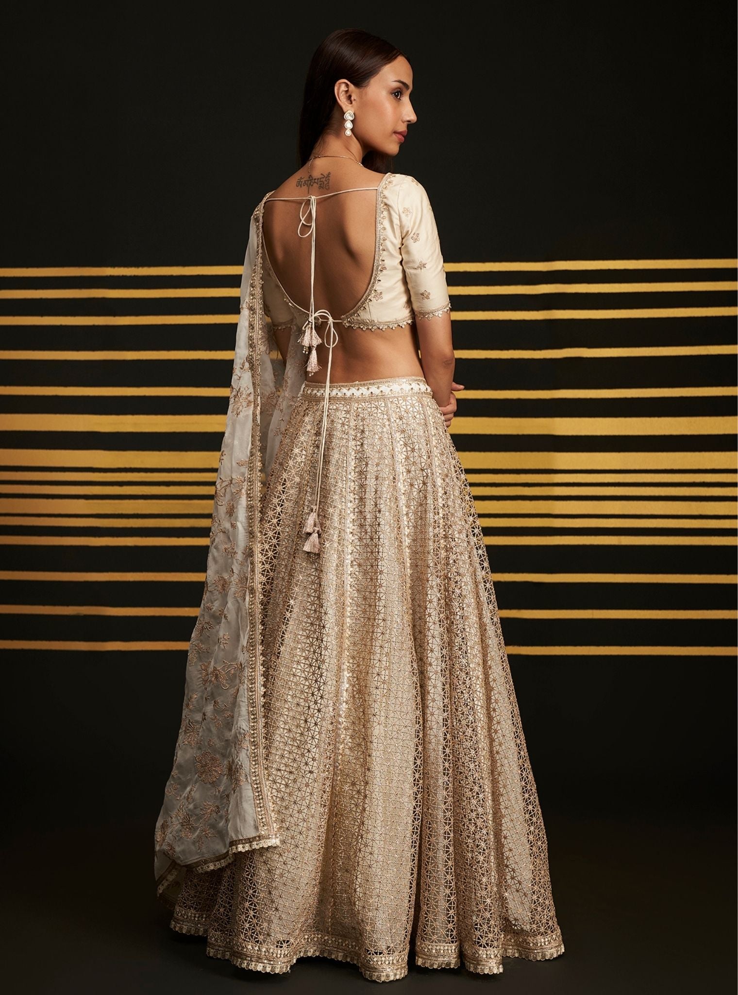 Mulmul Organza Rehnuma Off White Dupatta