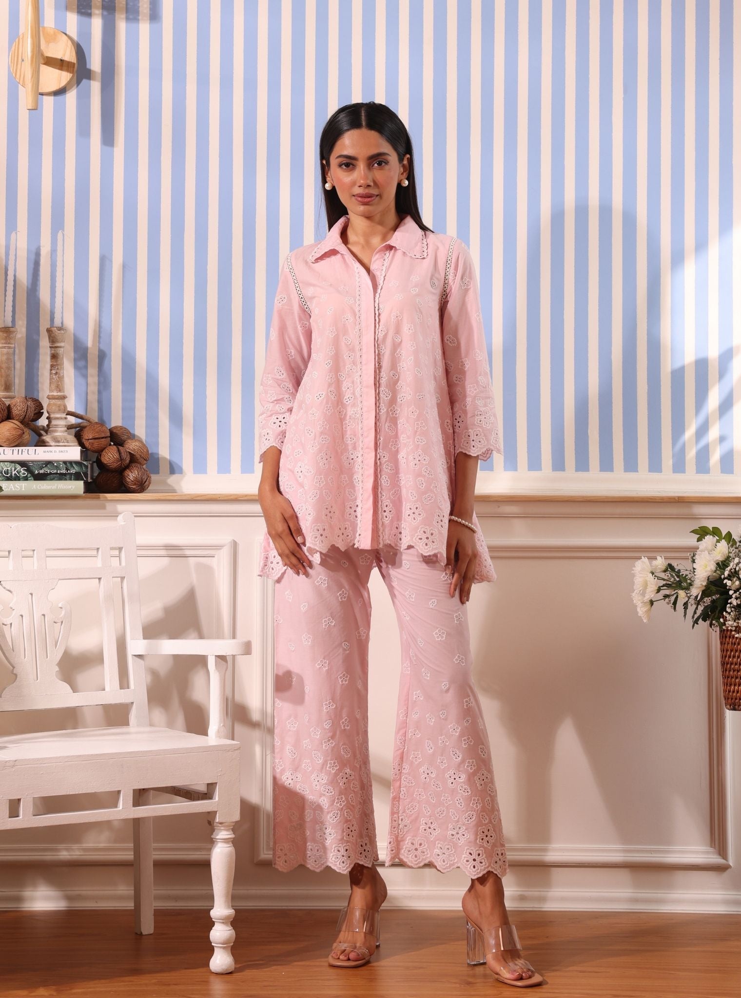 Nidha Supima Cotton Light Pink Co-ord Set