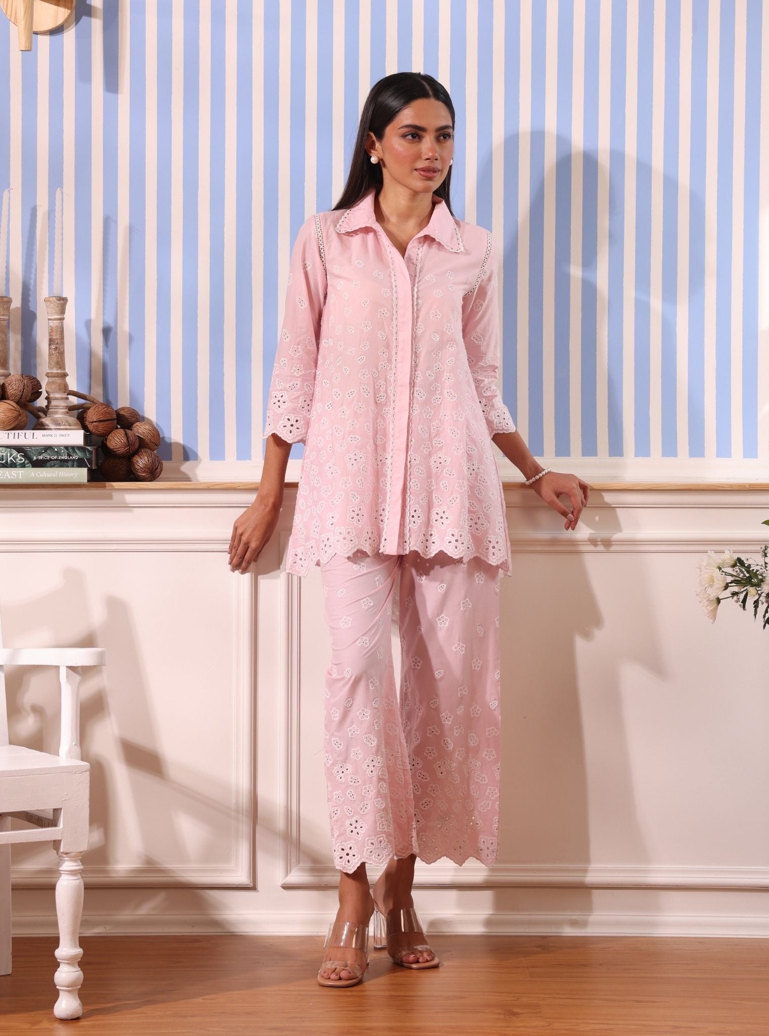 Nidha Supima Cotton Light Pink Co-ord Set