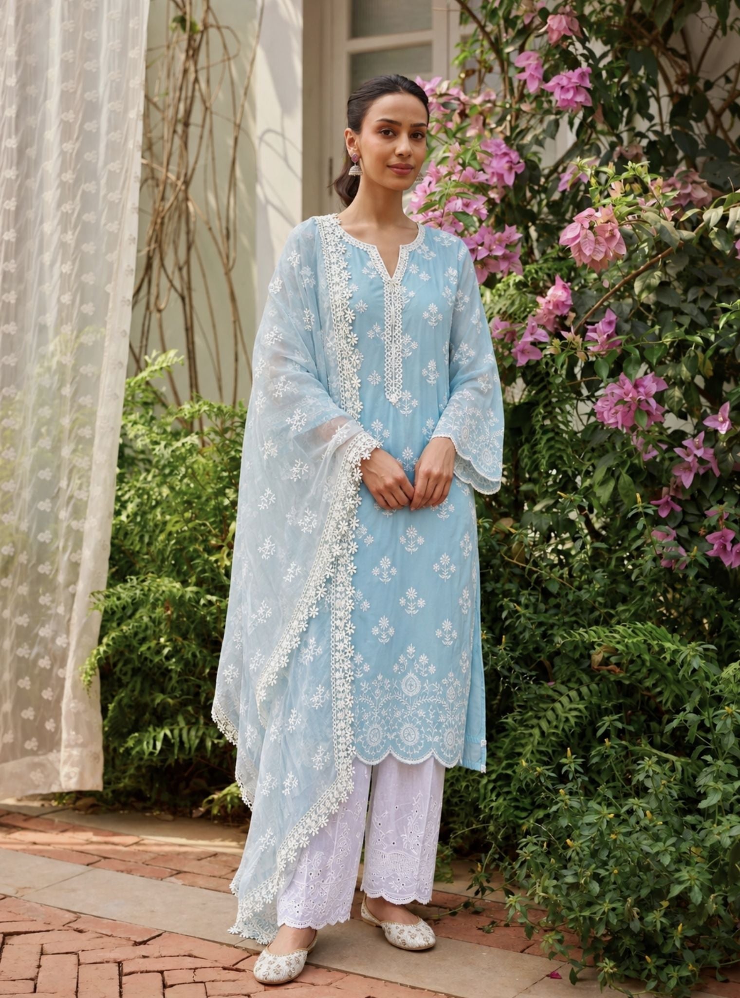 Arpora Supima Cotton Blue Kurta Set