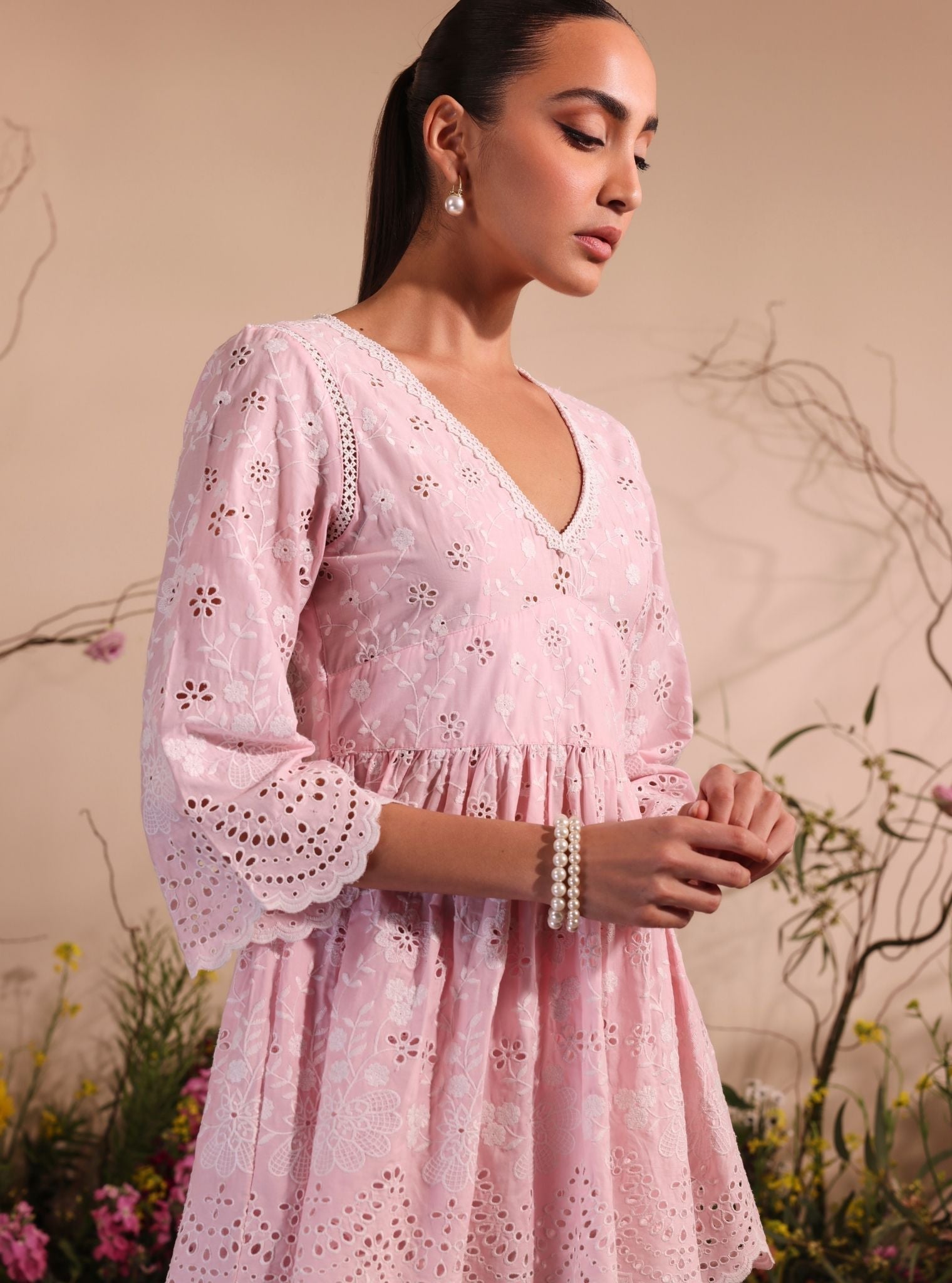 Dica Supima Cotton Light Pink Co-ord Set