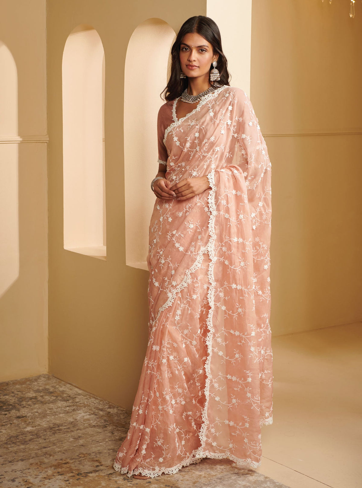 Satika Organza Rose Saree