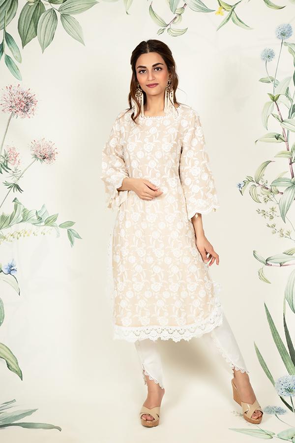 Rosebud Kurta and Dhoti Pyajama