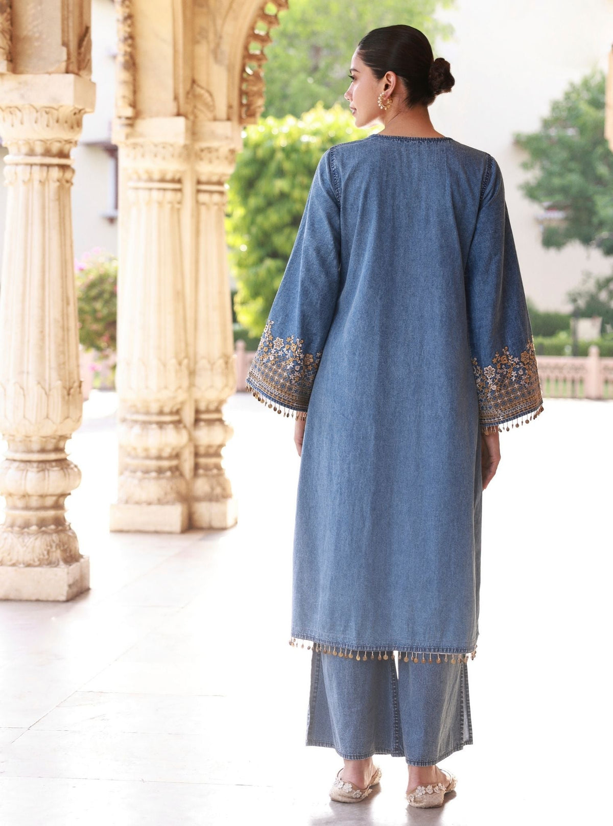 Rumei Denim Kurta Set